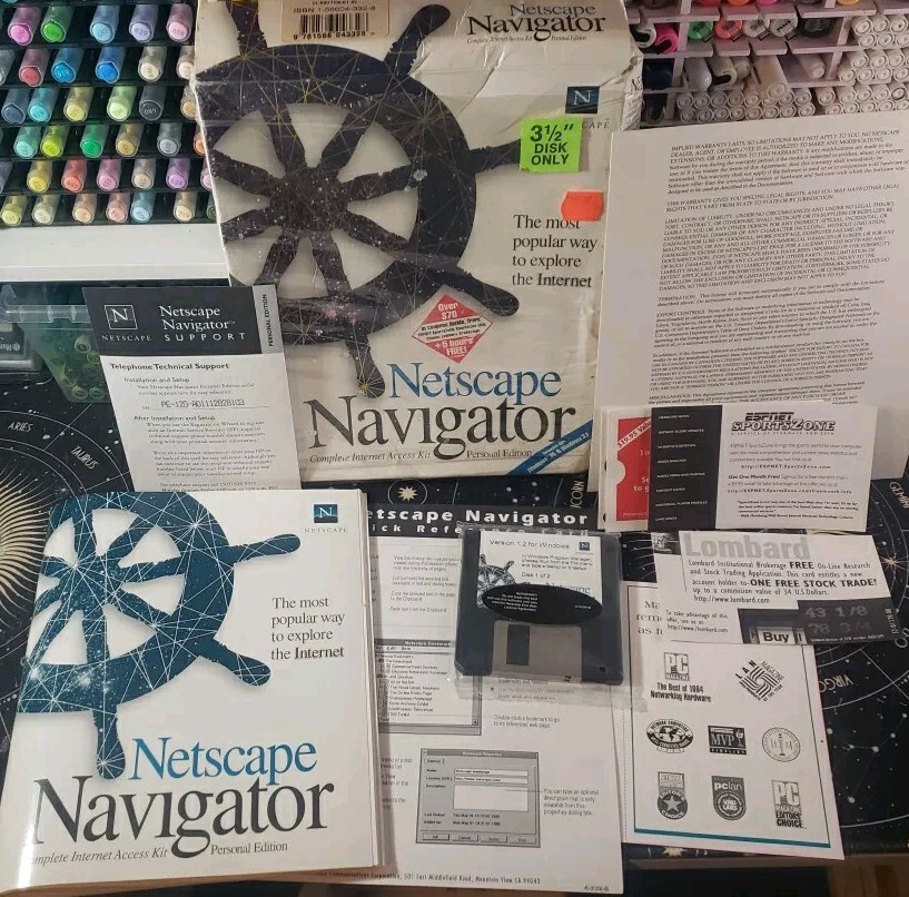 Vtg Netscape Navigator Personal Edition Windows 95+3.1 Rare Software 💾 Discs