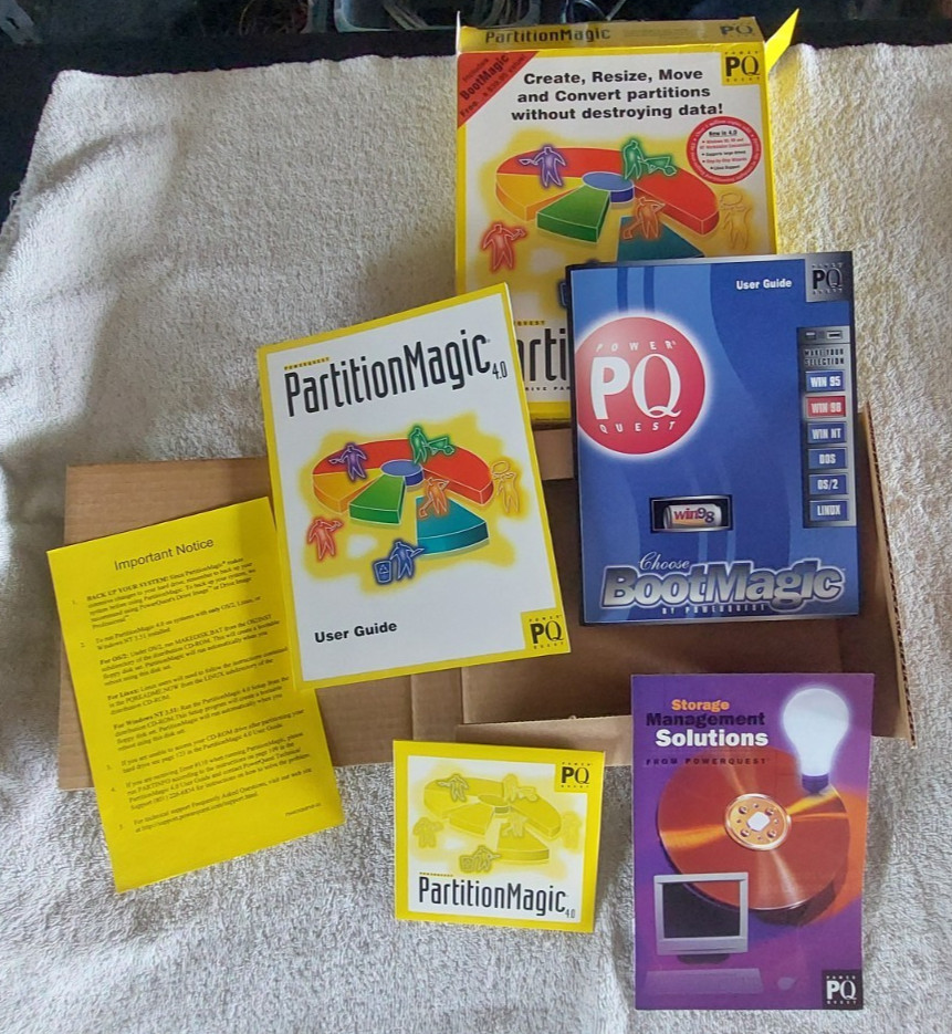 PartitionMagic 4.0 PowerQuest Utility Software Hard Disk Partitioning