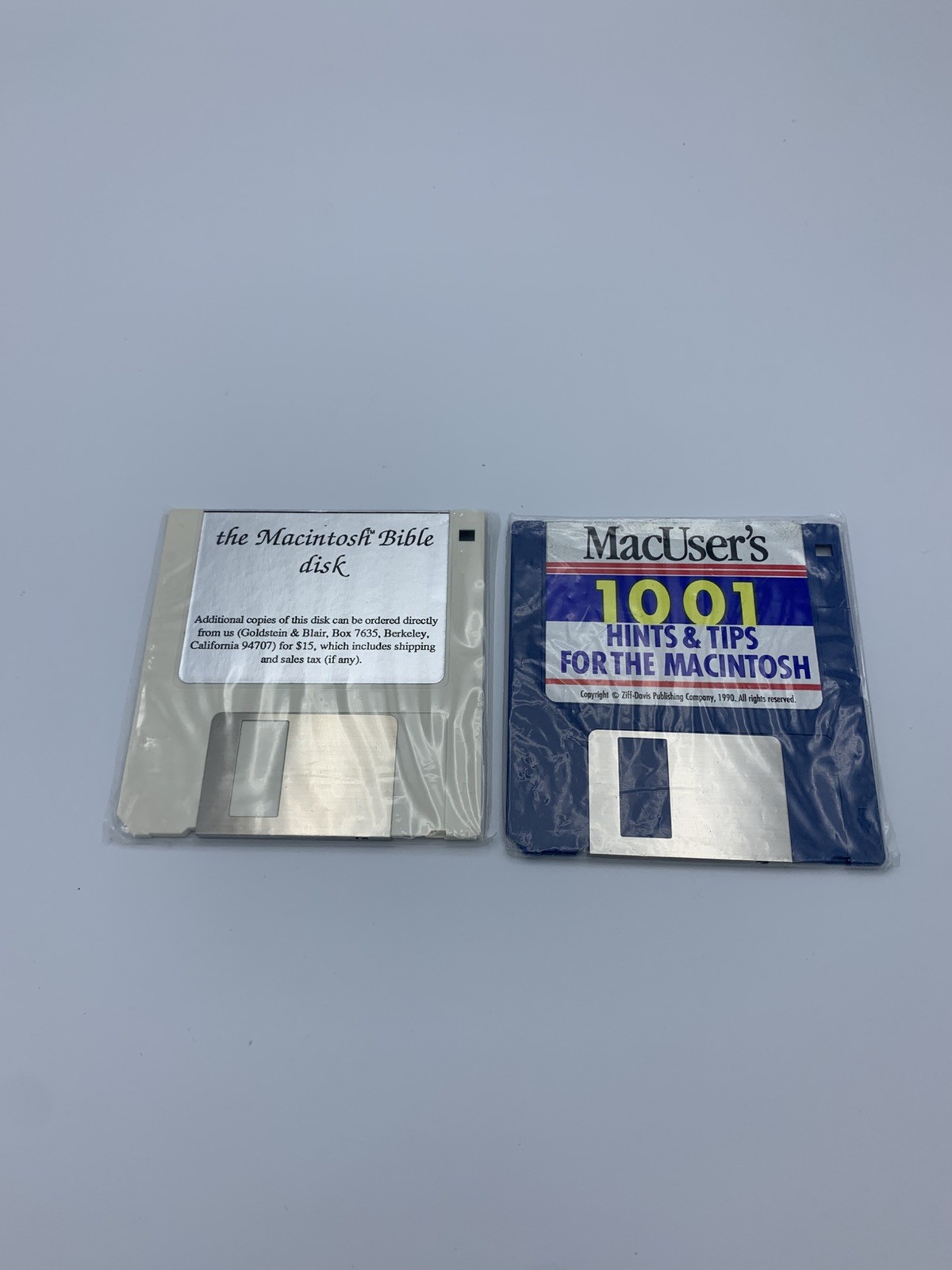 Apple MacUsers Bible 1001 Hints & Tips 3.5 Media 1990 floppy disk Macintosh Mac