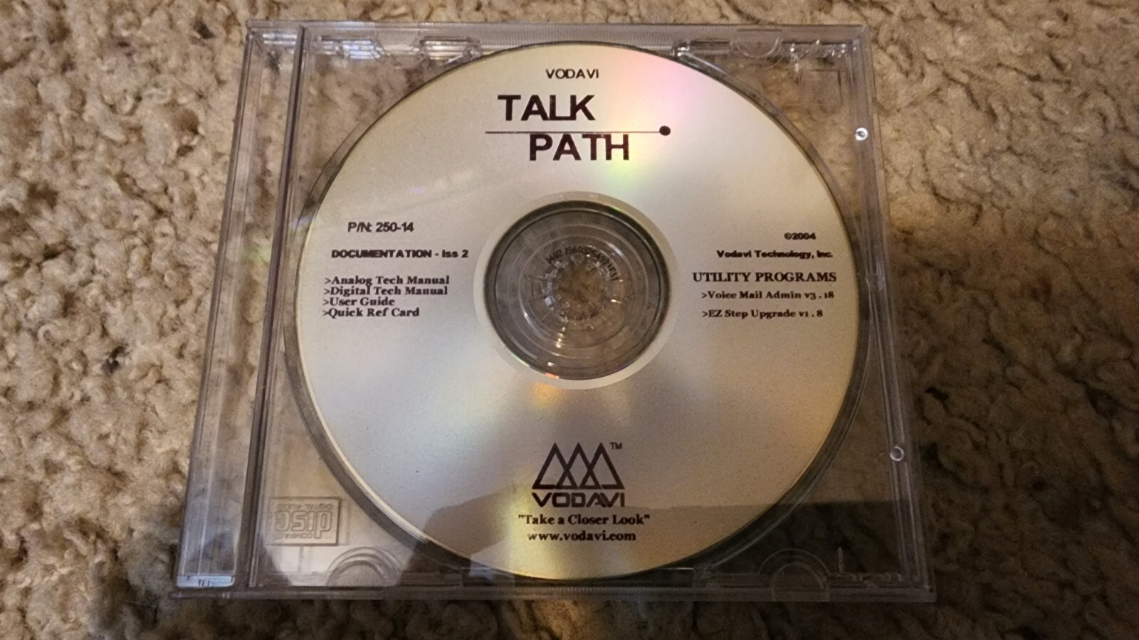 Vodavi Talk Path Software Disc Tech Manuals Documentation P/N 250-14 Utilities