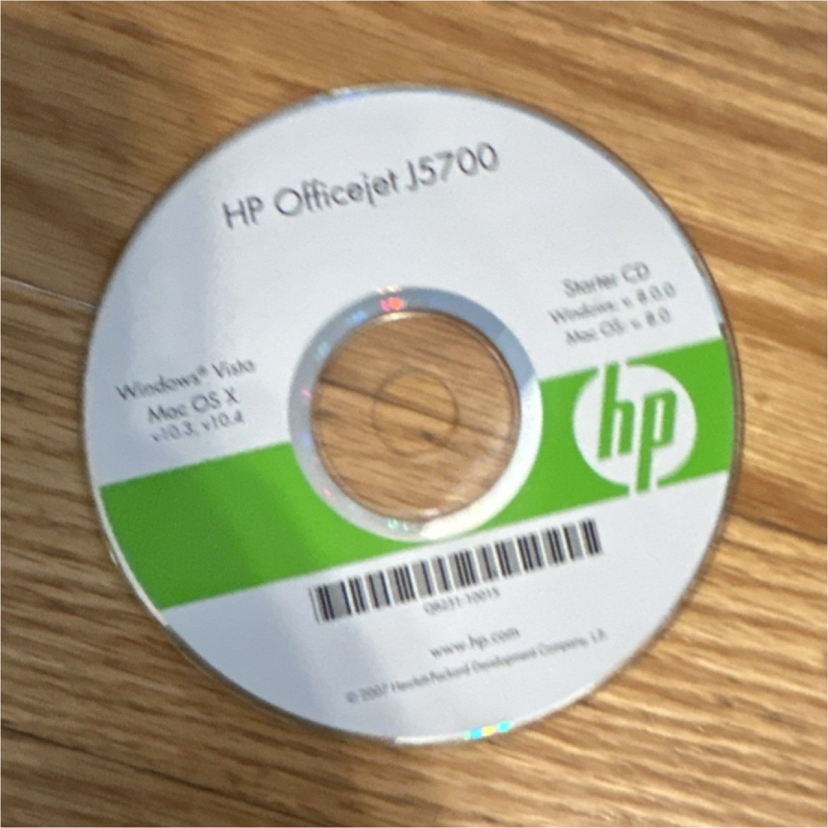 HP OfficeJet J5700 Driver Update Software CD Windows Vista Mac OS X v10.3 v10.4