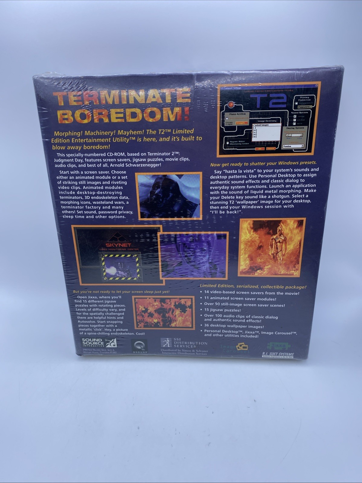 Terminator 2 T2 Limited Edition CD-ROM Entertainment Utility for Windows SEALED