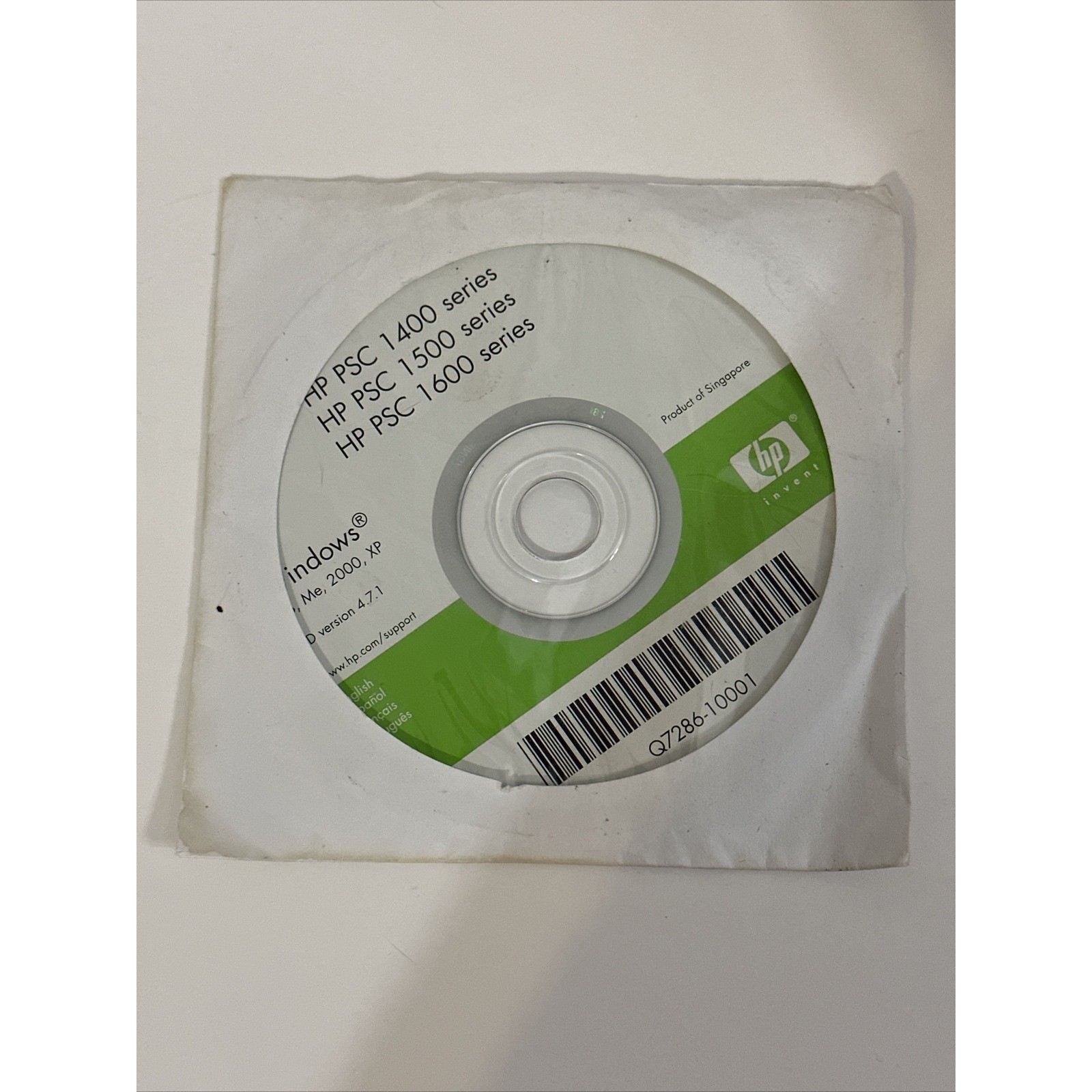 HP PSC 1400 1500 1600 Series Printer Software Driver CD Windows XP 98