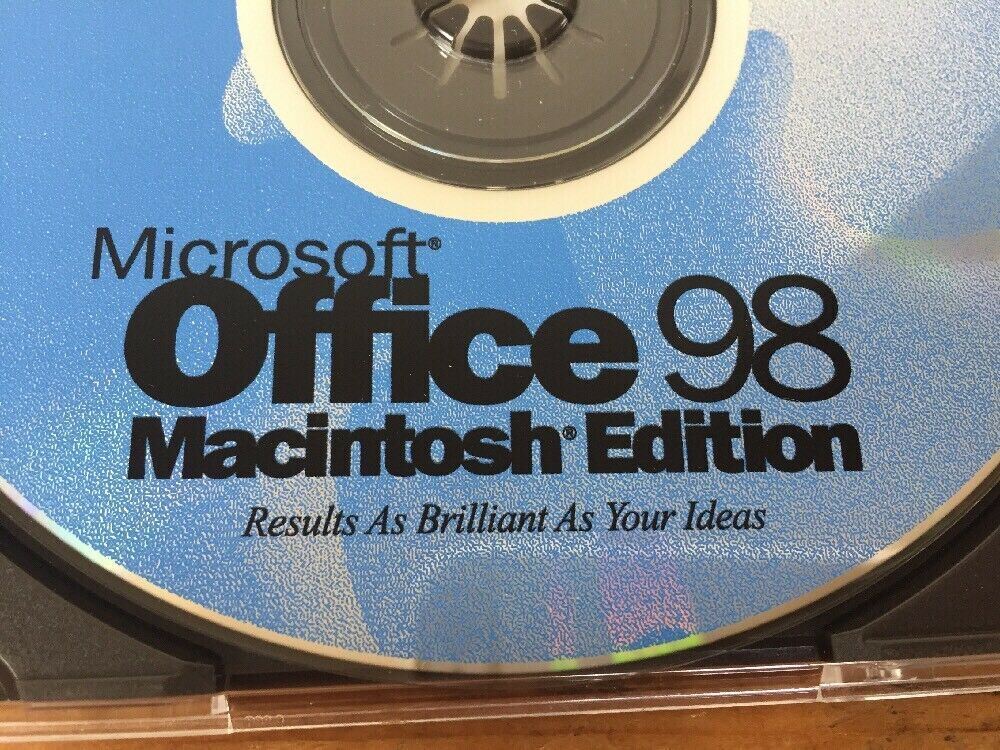 Vintage 1998 Office 98 Suite Macintosh Mac OS Edition X03-56083 Installation CD