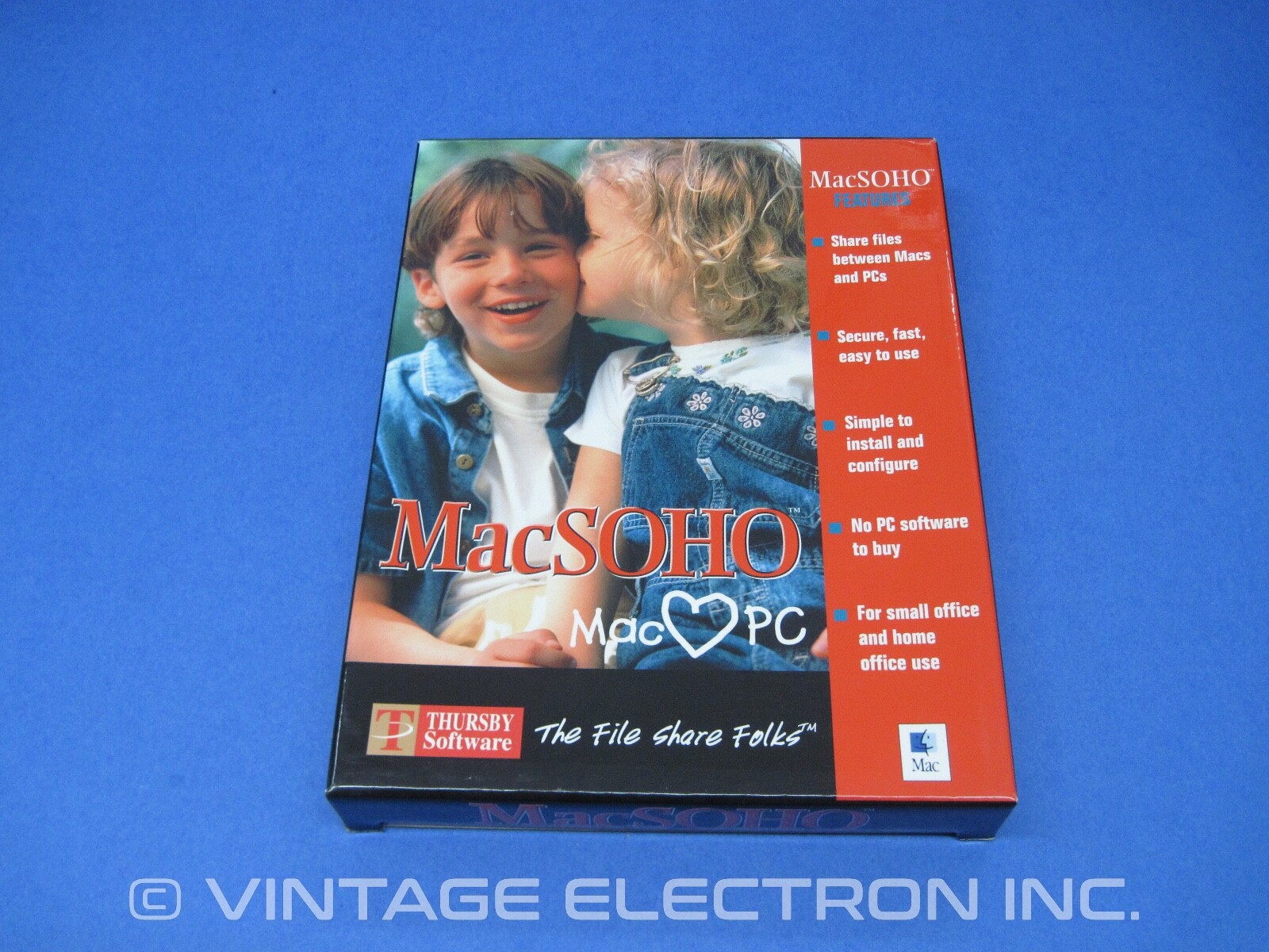 Apple Macintosh MacSOHO Software – V 1.0 – MAC PC File Sharing (Mac OS 8.6 9.X)