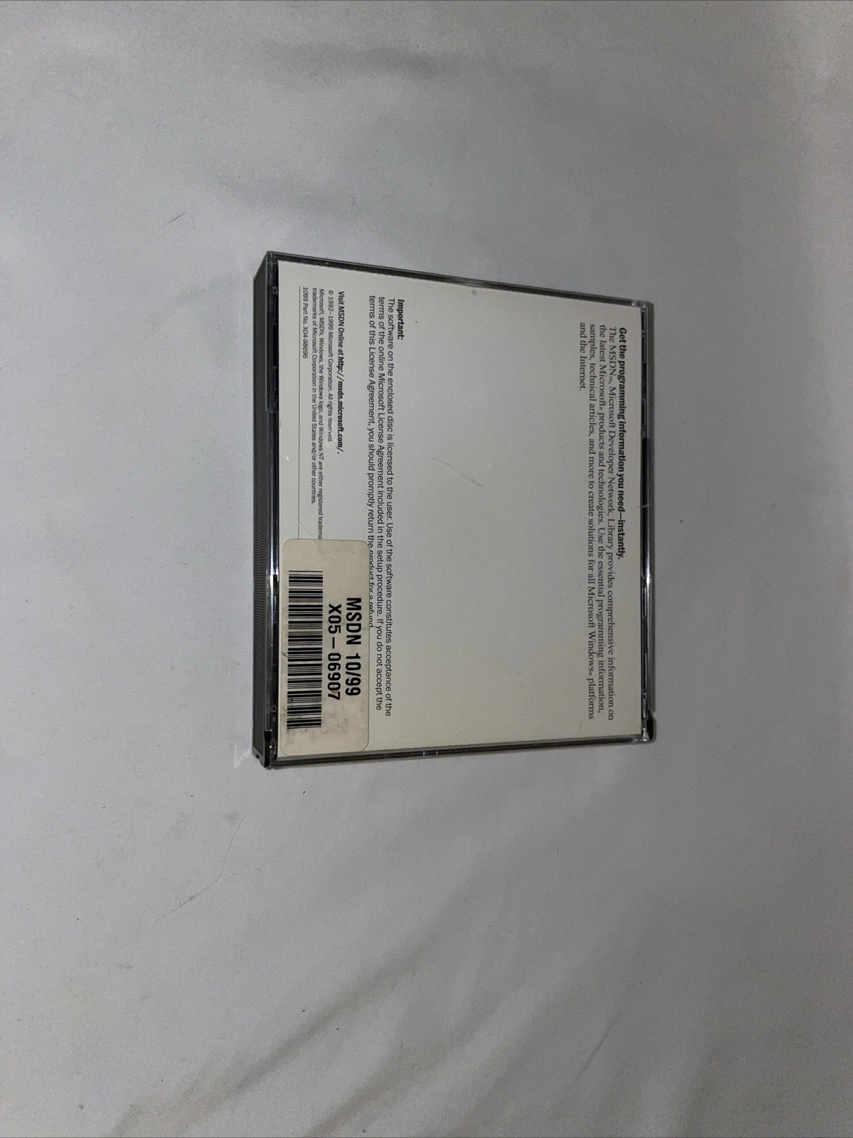 Microsoft msdn Library October 1999 ~ CD-ROM 3 Disc For Windows 98 NT