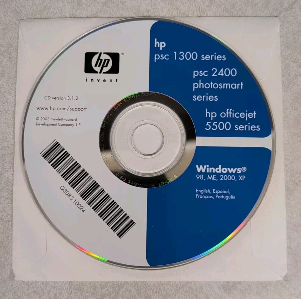 HP OfficeJet PSC 1300 series, psc 2400 photosmart, officejet 5500 series CD