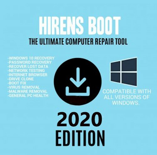 Hirens version 16.3 Boot CD USB Computer Repair Recovery 4 Windows +Bonus tools×