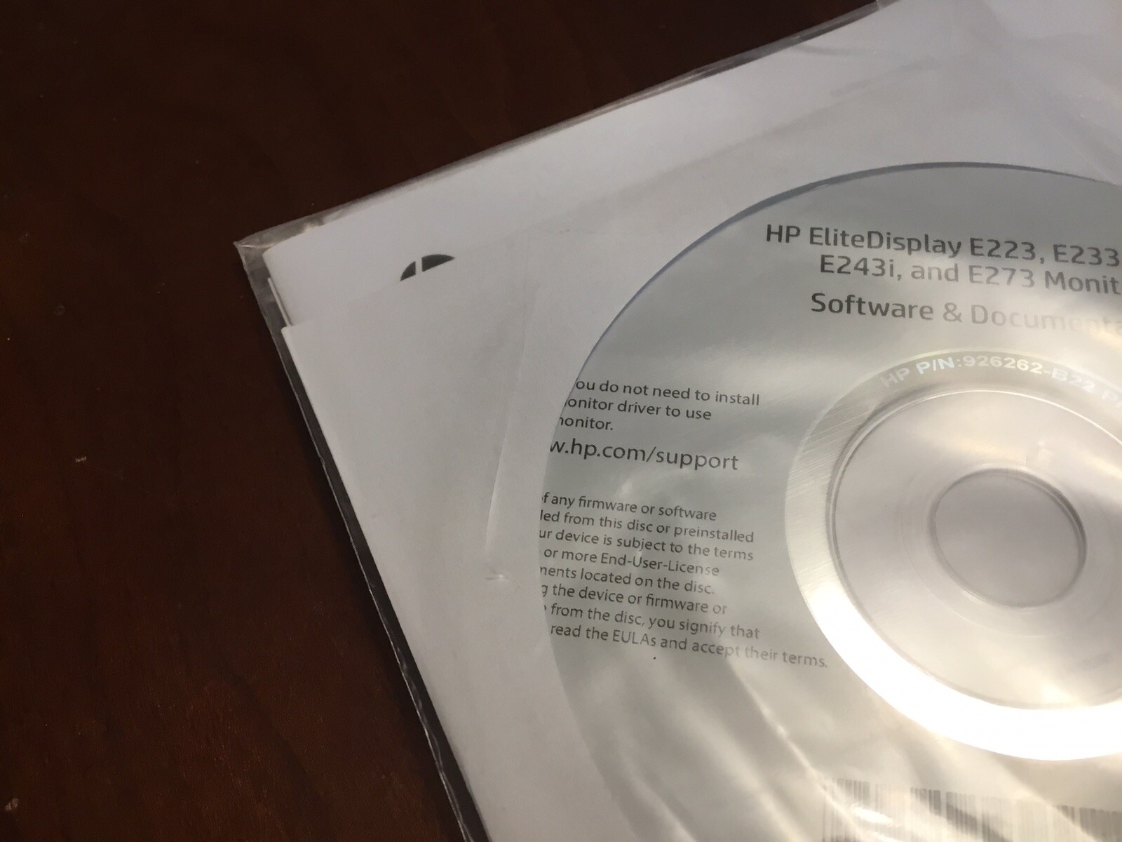 HP CD Kit 926261-B22 Elite Display Software & Documentation E223 E233 E243 NEW