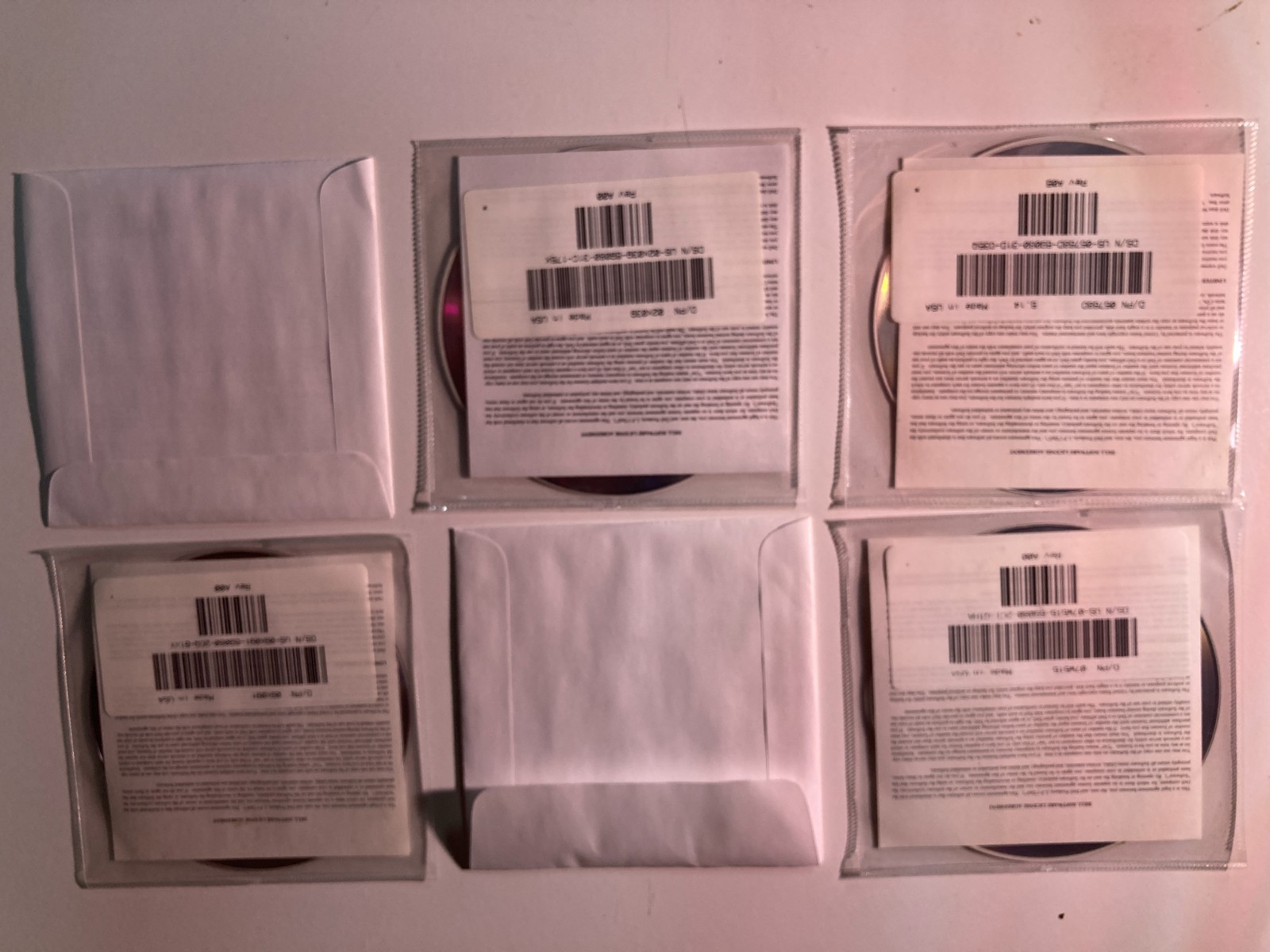 Six (6) – 2002 Dell Installation Discs; Drivers & Utilities; Roxio; CyberLink;