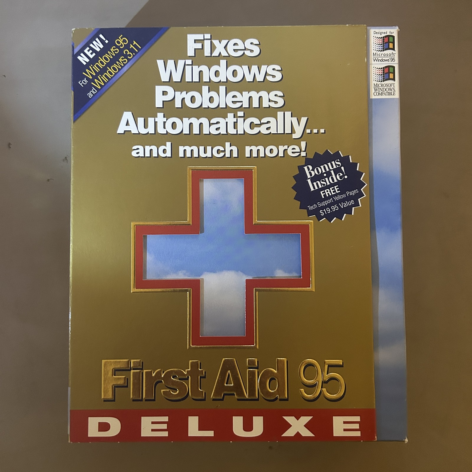 First Aid 95 Deluxe CD-ROM CyberMedia Windows 95 3.1 3.11 Vintage PC Software