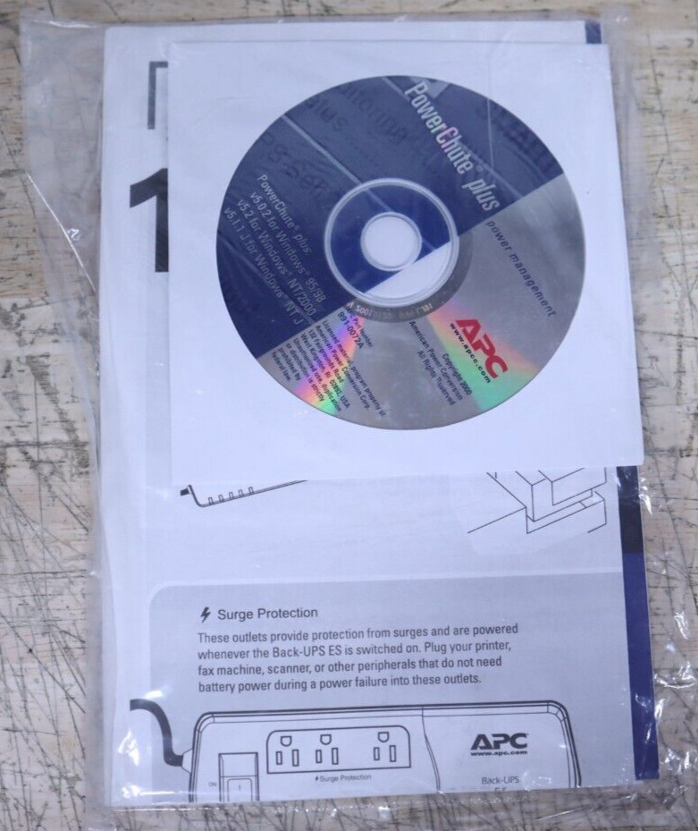 Nice New / NOS APC PowerChute Plus for Windows 3.x 95 98 NT 2000 ME CD-ROM – USA
