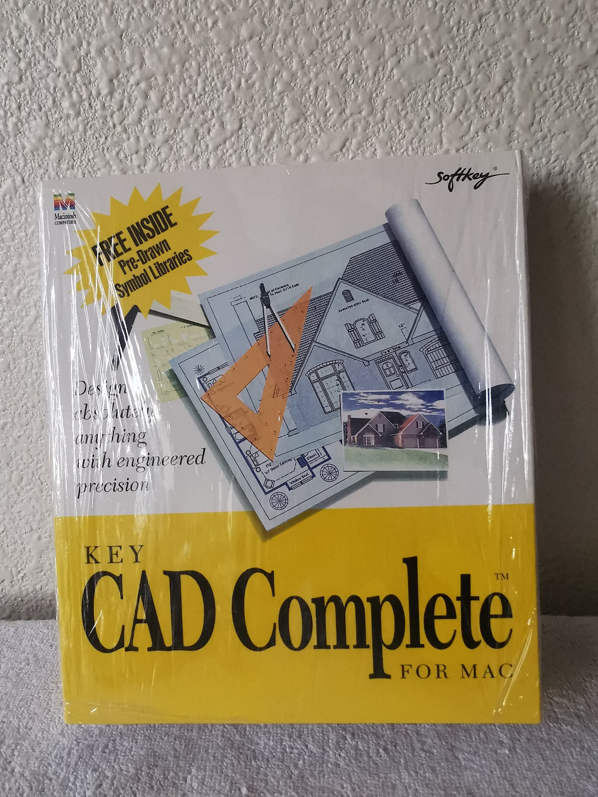 Key CAD Complete Disk Floopy 5.1 Version & Manual for Mac 1994 SoftKey