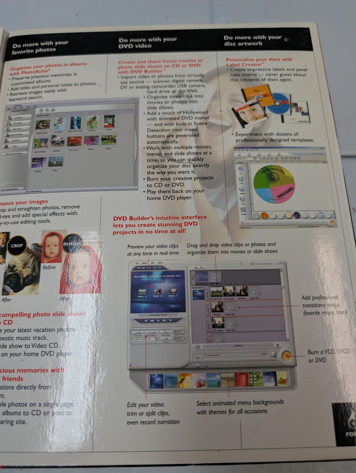 Roxio Easy CD & DVD Creator 6 Platinum Edition Digital Media Suite Windows