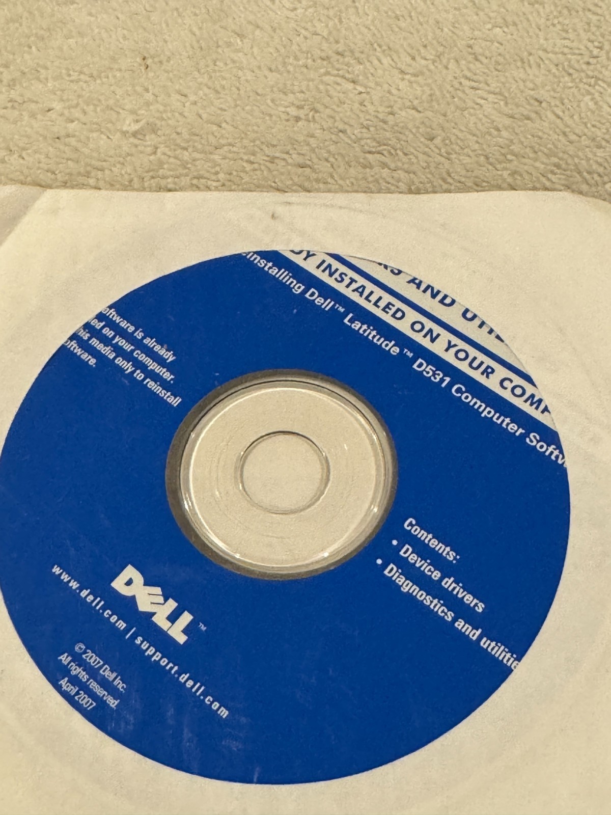 Dell Drivers & Utilities Reinstalling Dell Latitude D531 – CD ONLY NEW/SEALED!!!