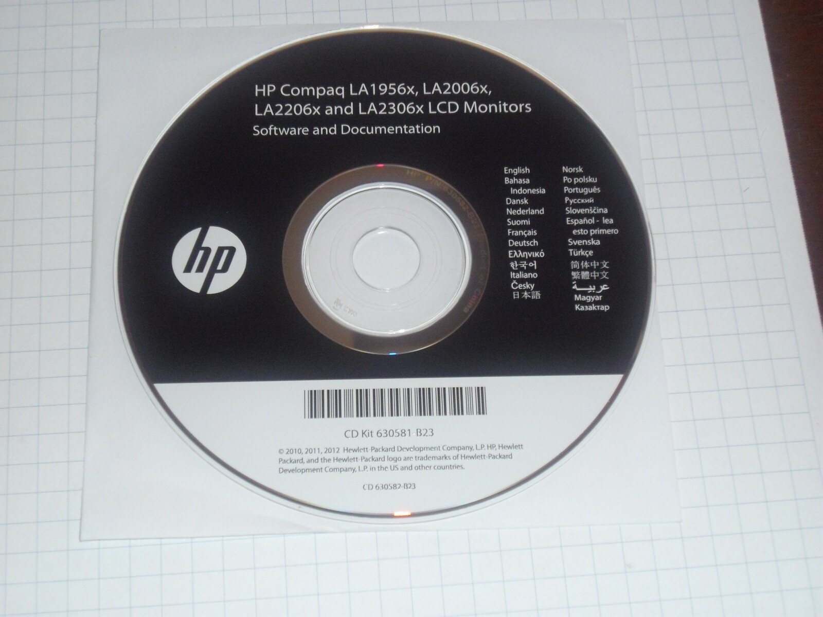 HP Compaq LCD Monitor Software & Documentation CD LA1965x LA2206x LA2306x LA2006