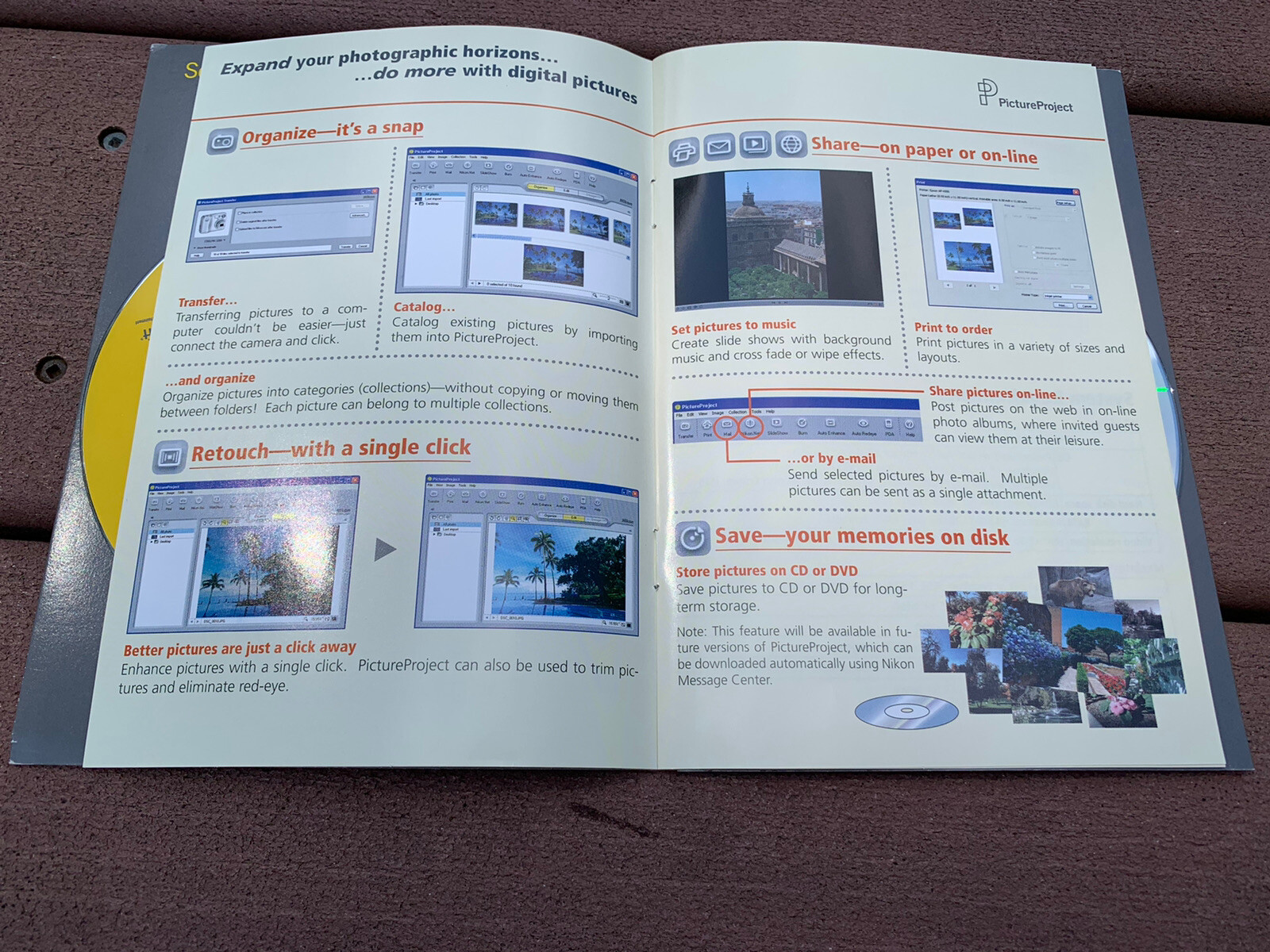 Nikon Picture Project 1.0 Windows & Mac CD-Rom & Reference Manual Disc – 2 Discs