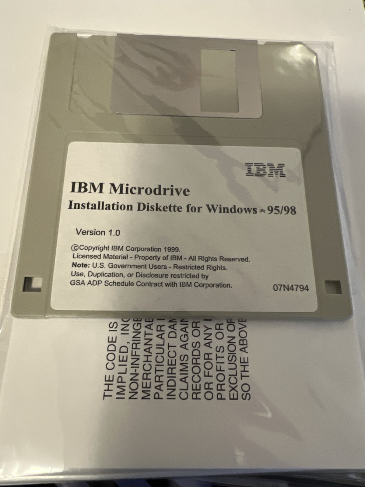 IBM Microdrive Install Floppy Disk