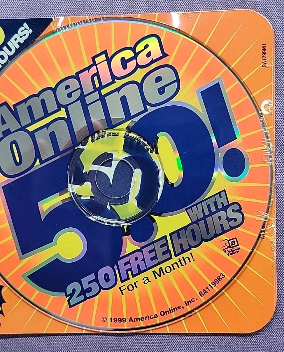 Vintage 1999 – AOL America Online 5.0 – Sealed – Software Install CD