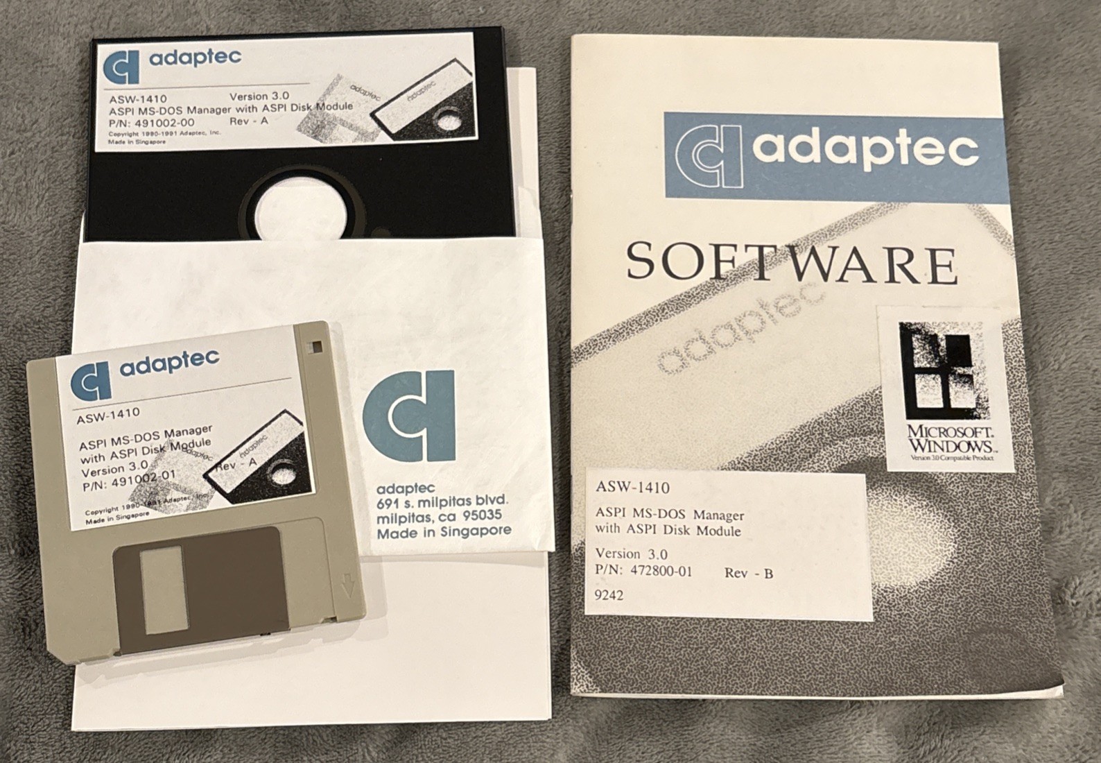 Lot of 5 NEW Adaptec Softwares: ASW-410, ASW-1410, ASW-1220, ASW-1420, ASW-1440