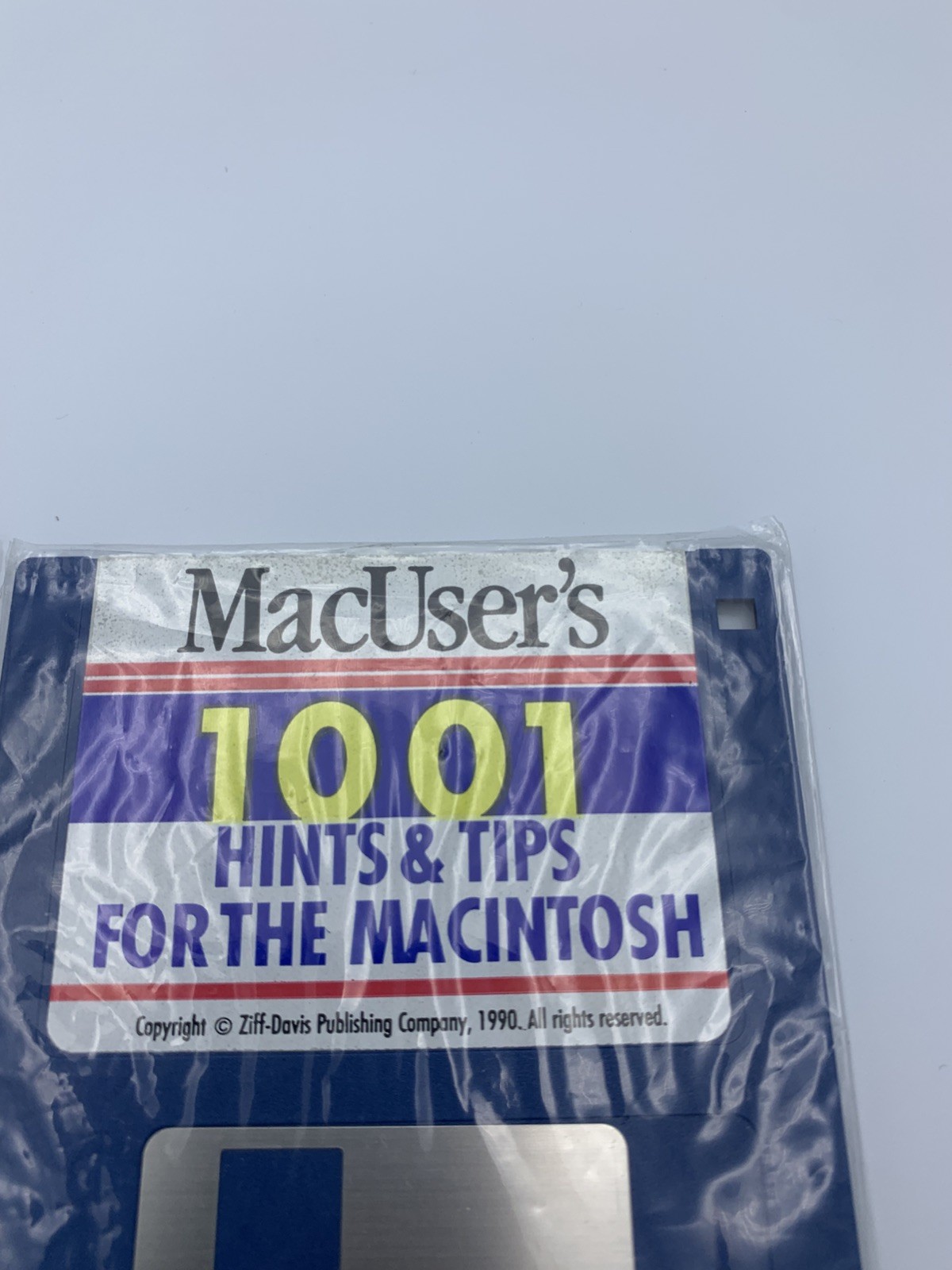 Apple MacUsers Bible 1001 Hints & Tips 3.5 Media 1990 floppy disk Macintosh Mac