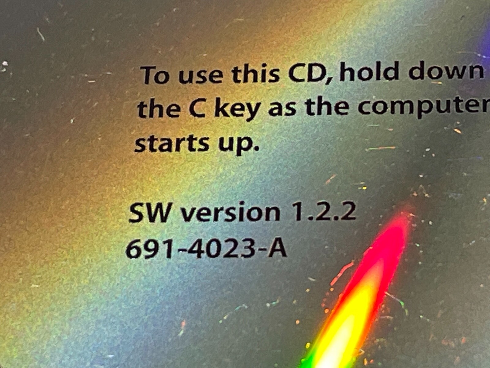 Apple iMac Apple Hardware Test SW Version 1.2.2 691-4023-A 2002 Free Shipping