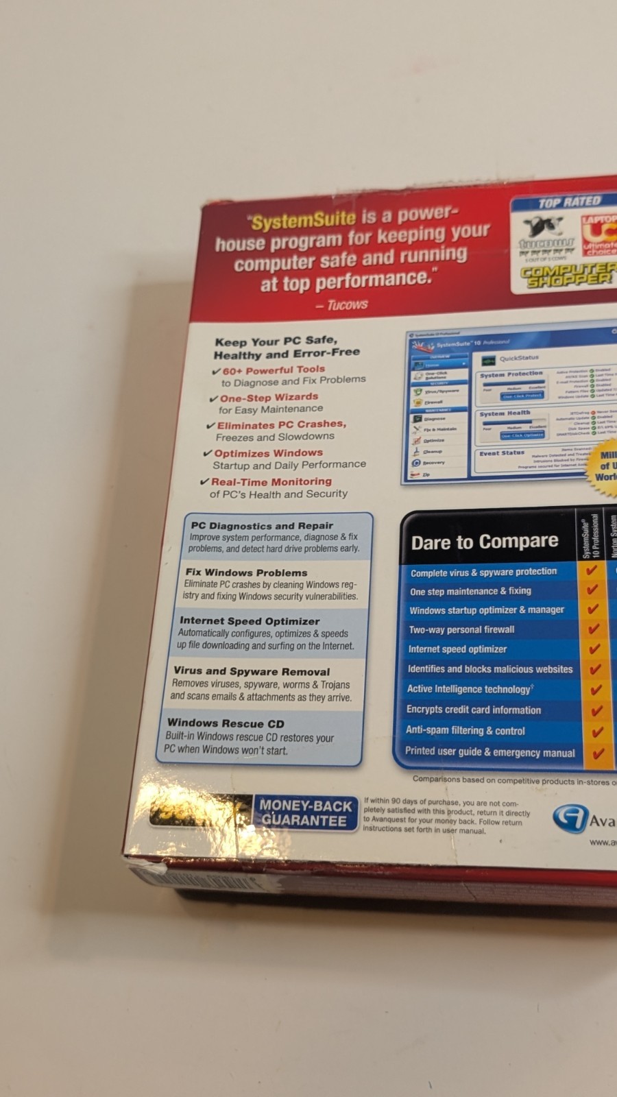 Avanquest System Suite 10 Professional PC Tune Up Repair Security Software 3 PC