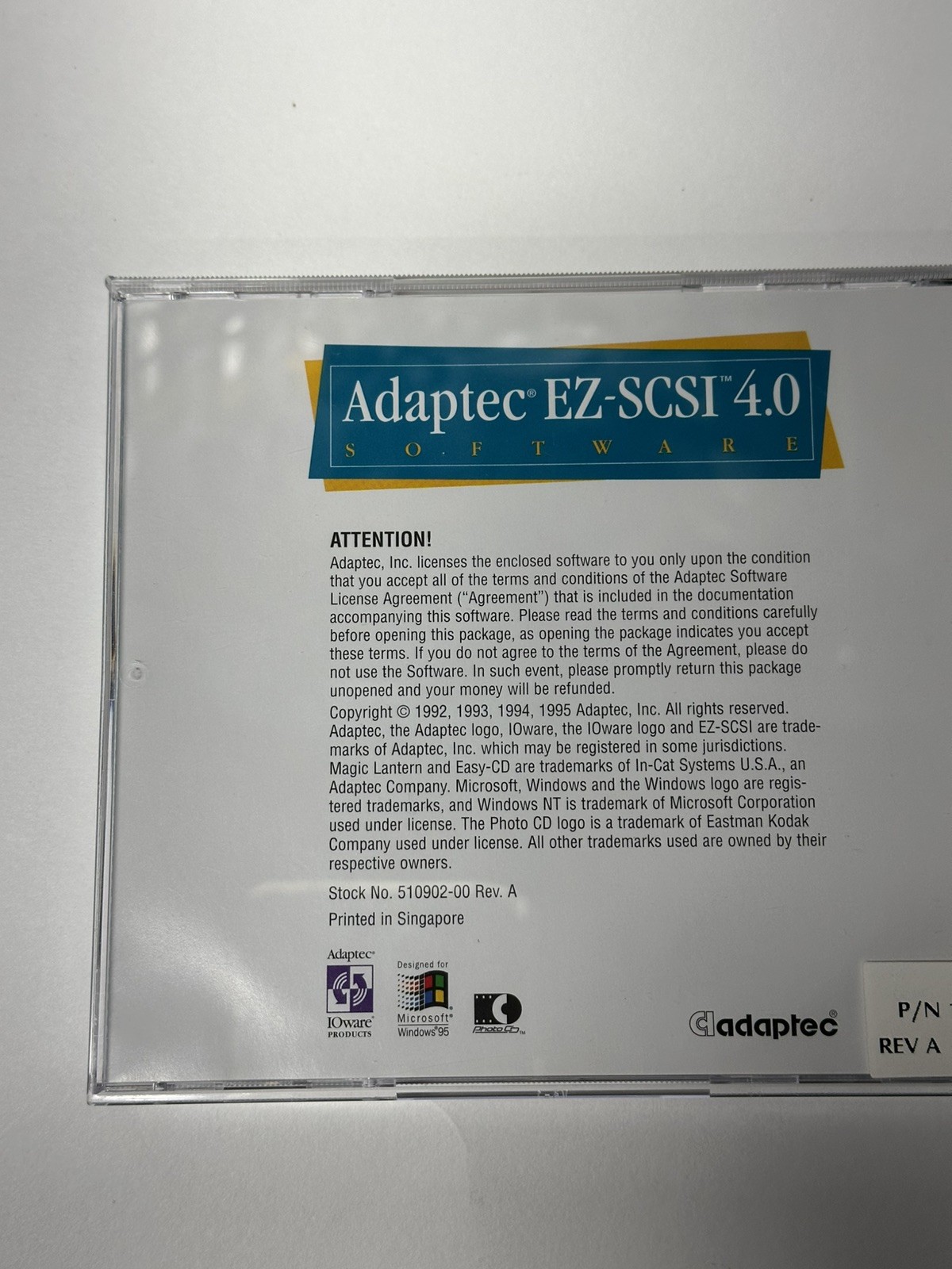 Lot Of (2) Adaptec EZ-SCSI 4.0 Deluxe Edition CD-ROM Software