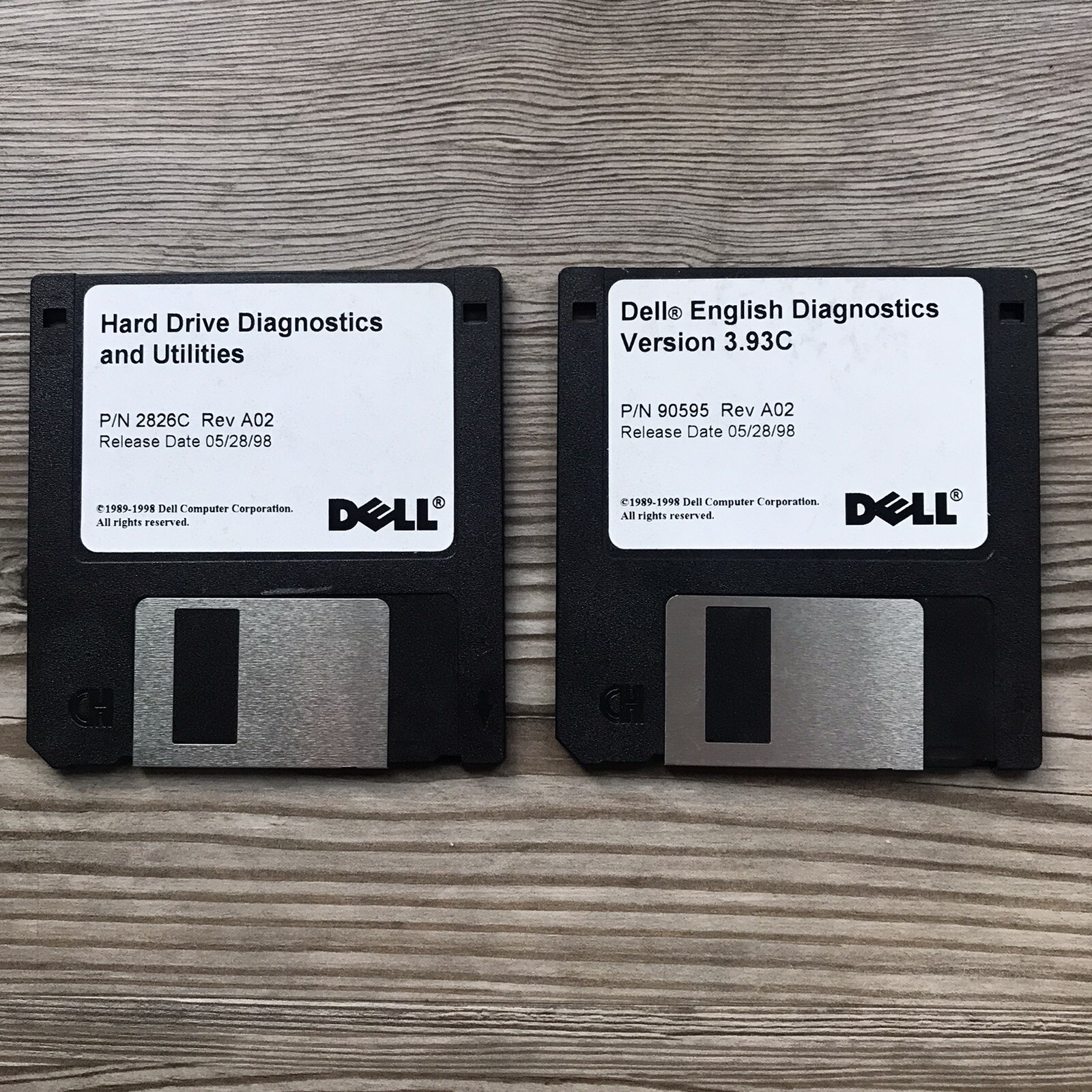 2 Dell English Diagnostic Version 1998 3.5″ floppy disks