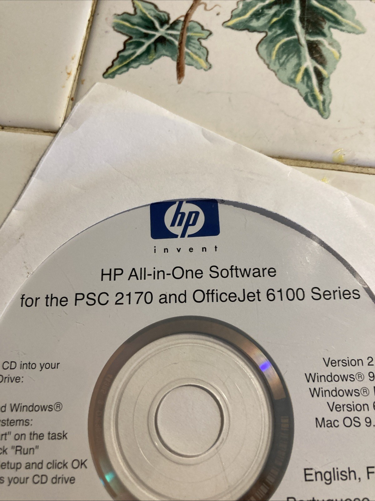 hp all-in-one Software CD For PSC 2170/0fficeJet 6100 Series Installation CD NEW