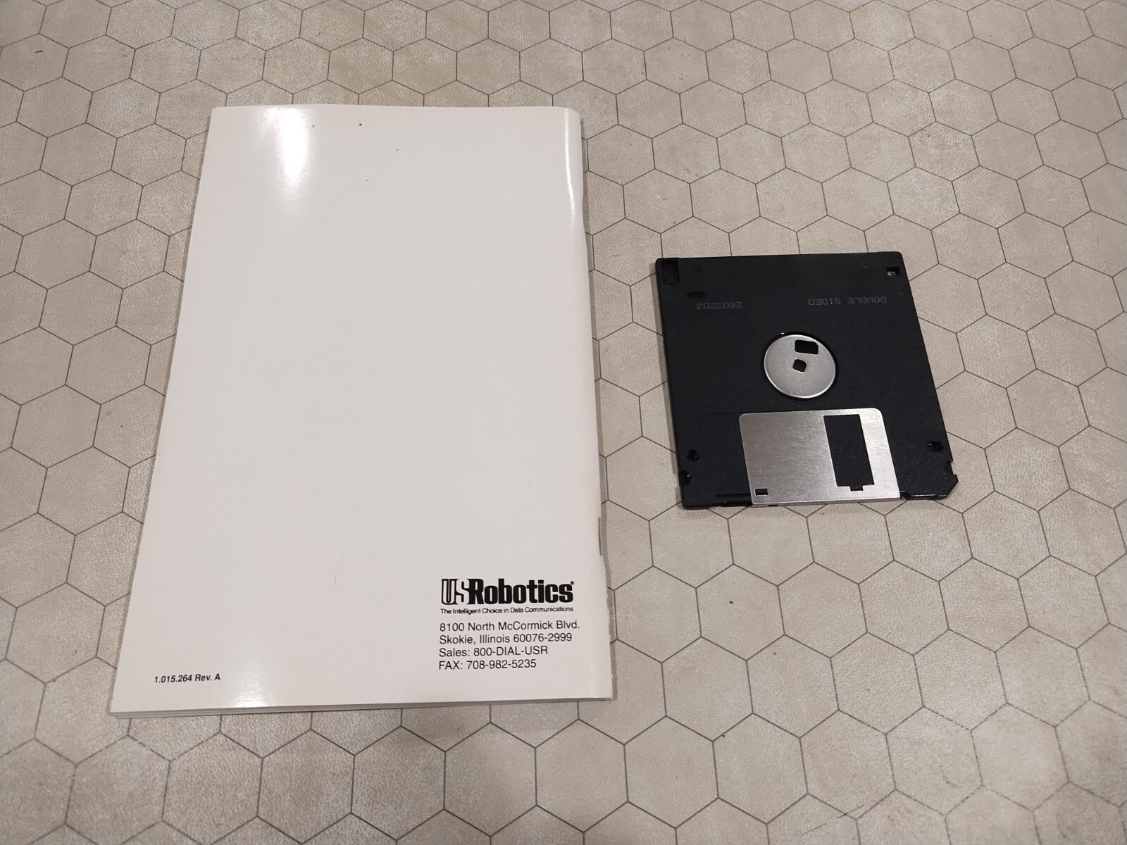 Blast Fax PC modem software, US Robotics, 3.5″ floppy disk/manual, 1992, tested