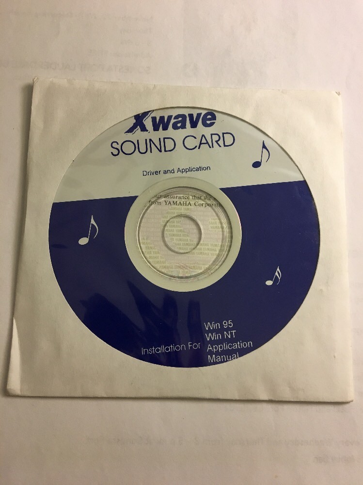 Yamaha Xwave Sound Card Drivers&Utilities CD Video-67P/Video-67TV Win 95/NT-RARE
