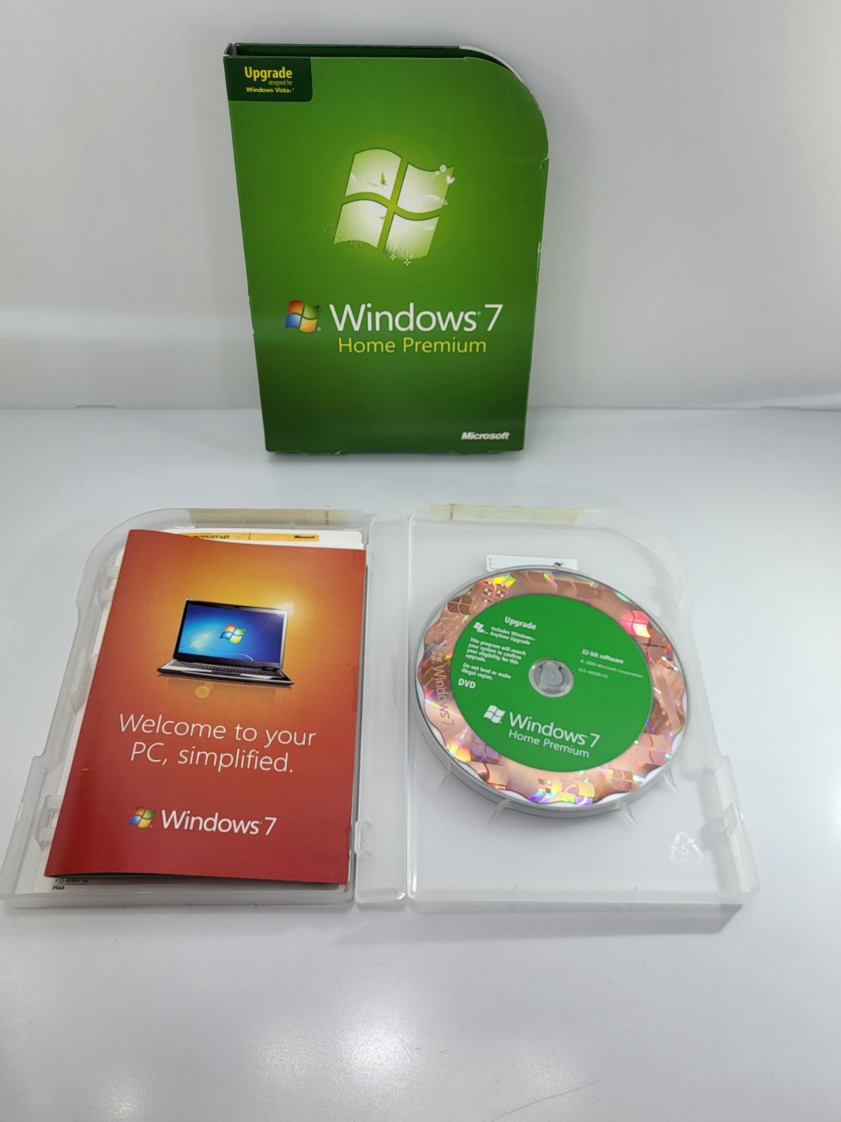 Microsoft Windows 7 Home Premium Upgrade 32 Bit and 64 Bit DVDs MS WIN