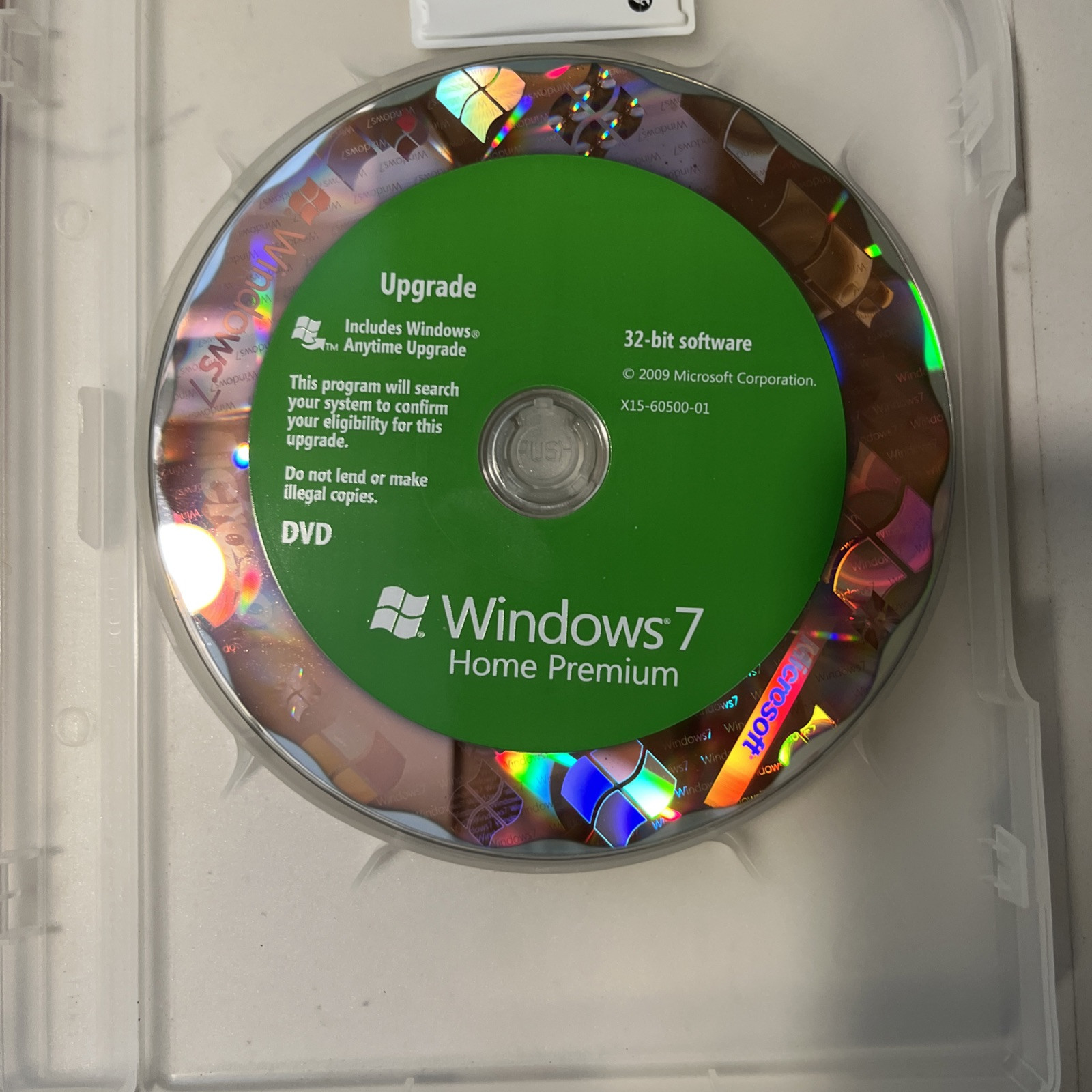 Microsoft Windows 7 Home Premium Operating System Upgrade 32 64 DVD GFC-00020