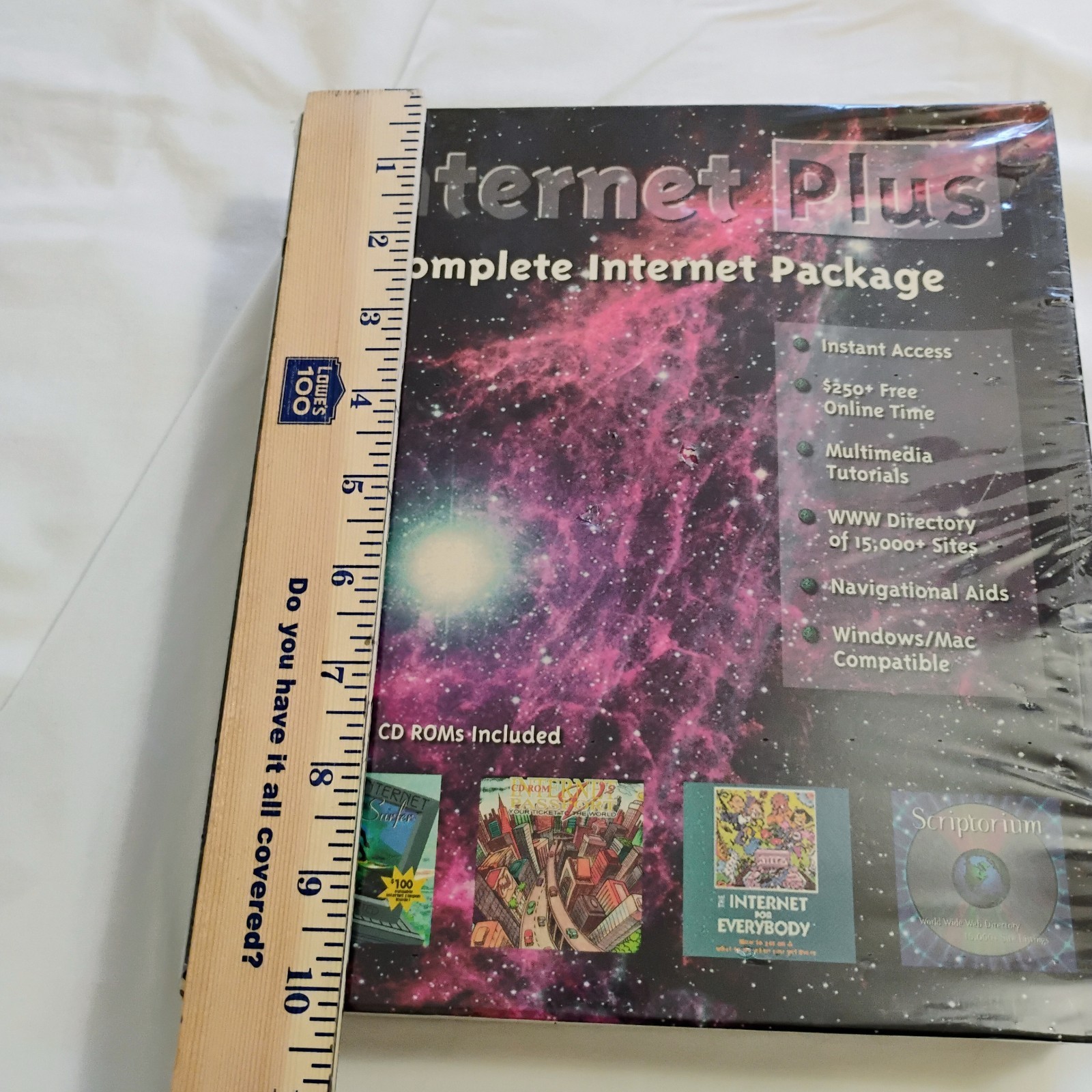 Internet Plus Sealed New Old Stock Vintage Complete Internet Package CD Roms