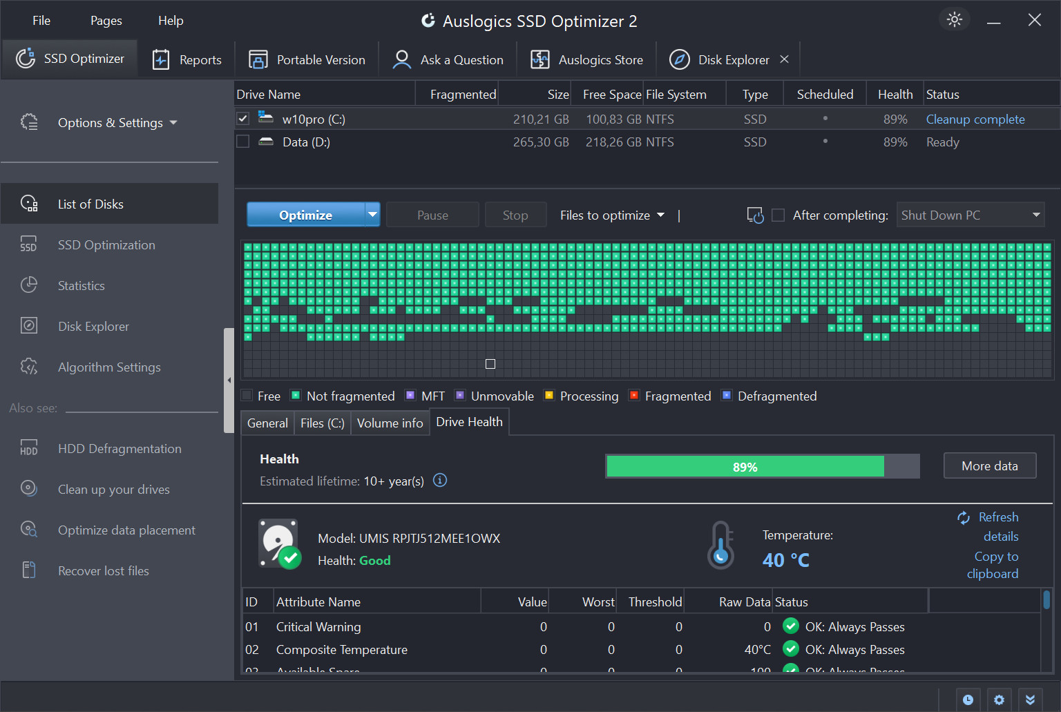 Auslogics Windows Slimmer Pro 1 Yr Clear Junk files Make system faster optimize