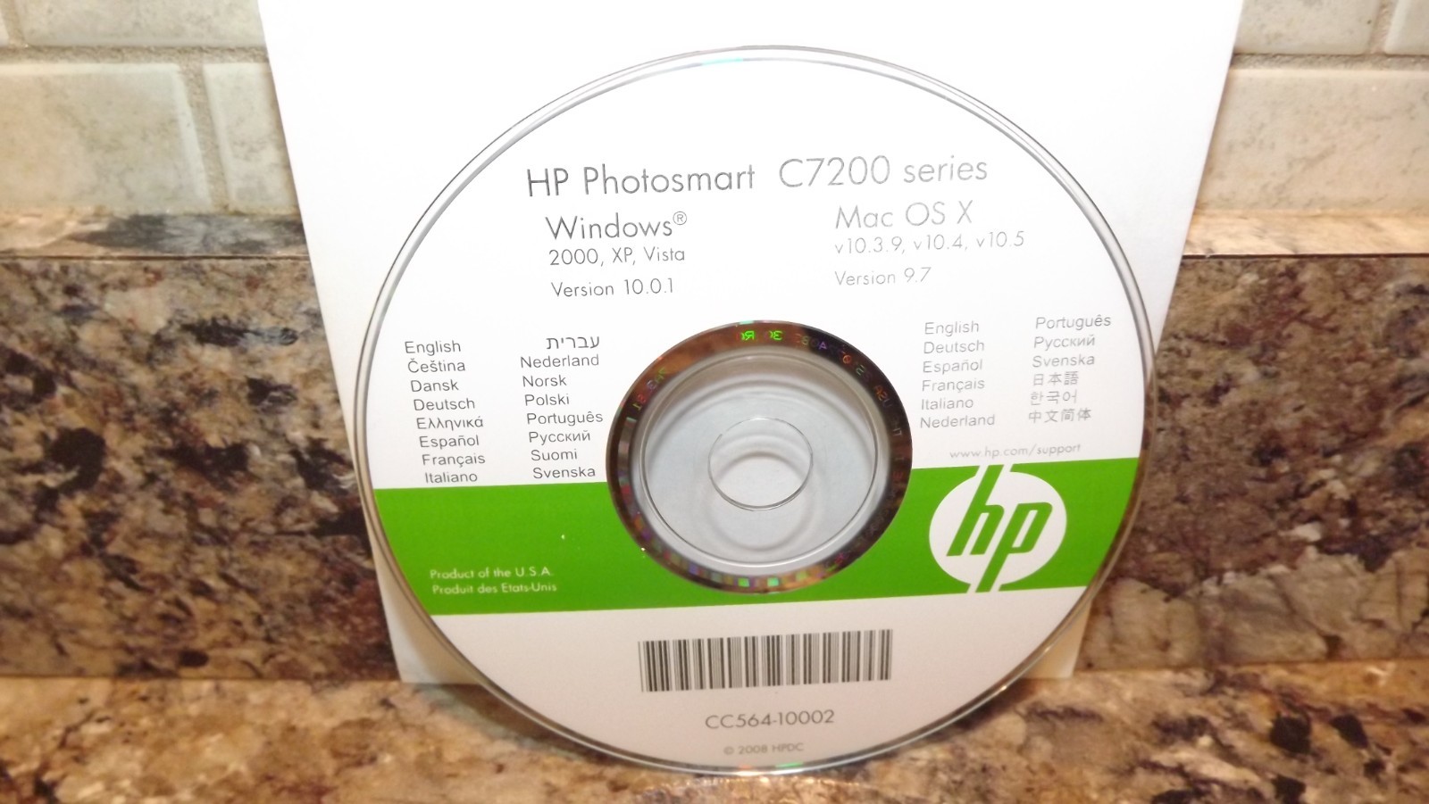 HP Photosmart C7200 Series PRINTER DRIVERS CD Windows 2000, XP, Vista, Mac OS X