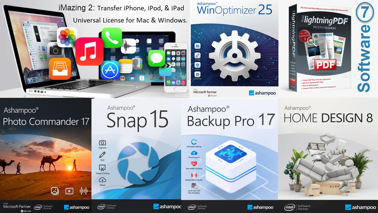 Ashampoo WinOptimizer 25 -Home design 8 -Photo Command⁠ Lifetime for PC [DISC]