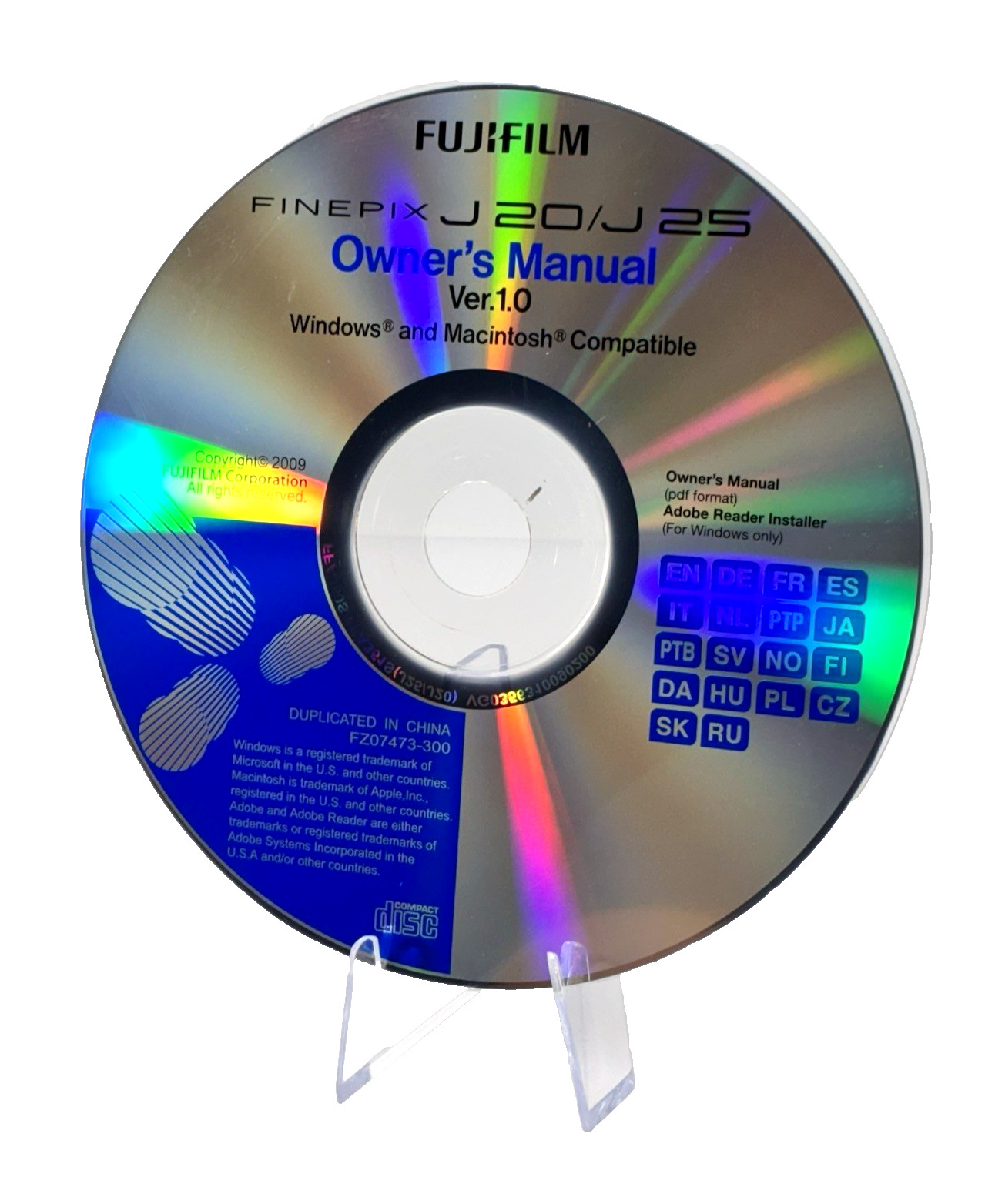 Fujifilm Software CD-ROM FinePix BX Version 4.3d Win. 2000/XP/Vista & Mac OS X