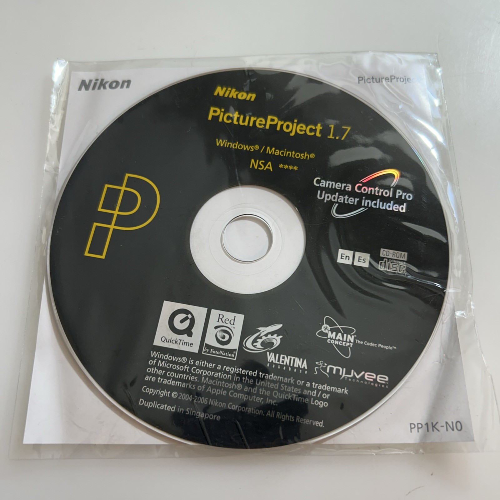 Nikon Picture Project 1.7 Windows & Mac CD-Rom & Reference Manual 2 Discs h2993s
