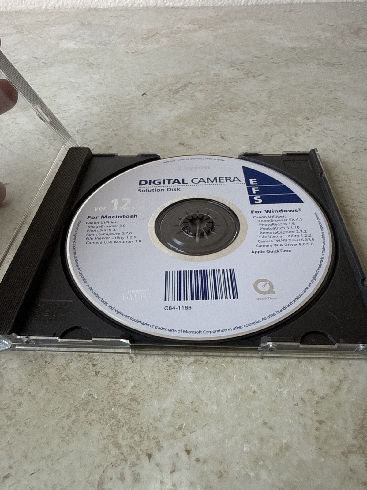 Canon Digital Camera Solution Disk Version 12.1 for Macintosh & Windows C84-1188