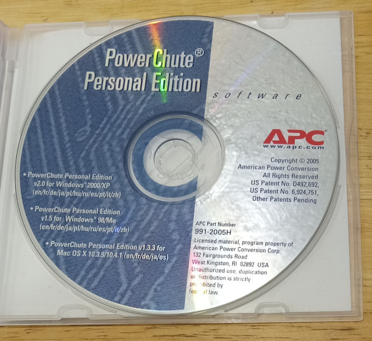APC Power Chute Personal Edition Software (CD)