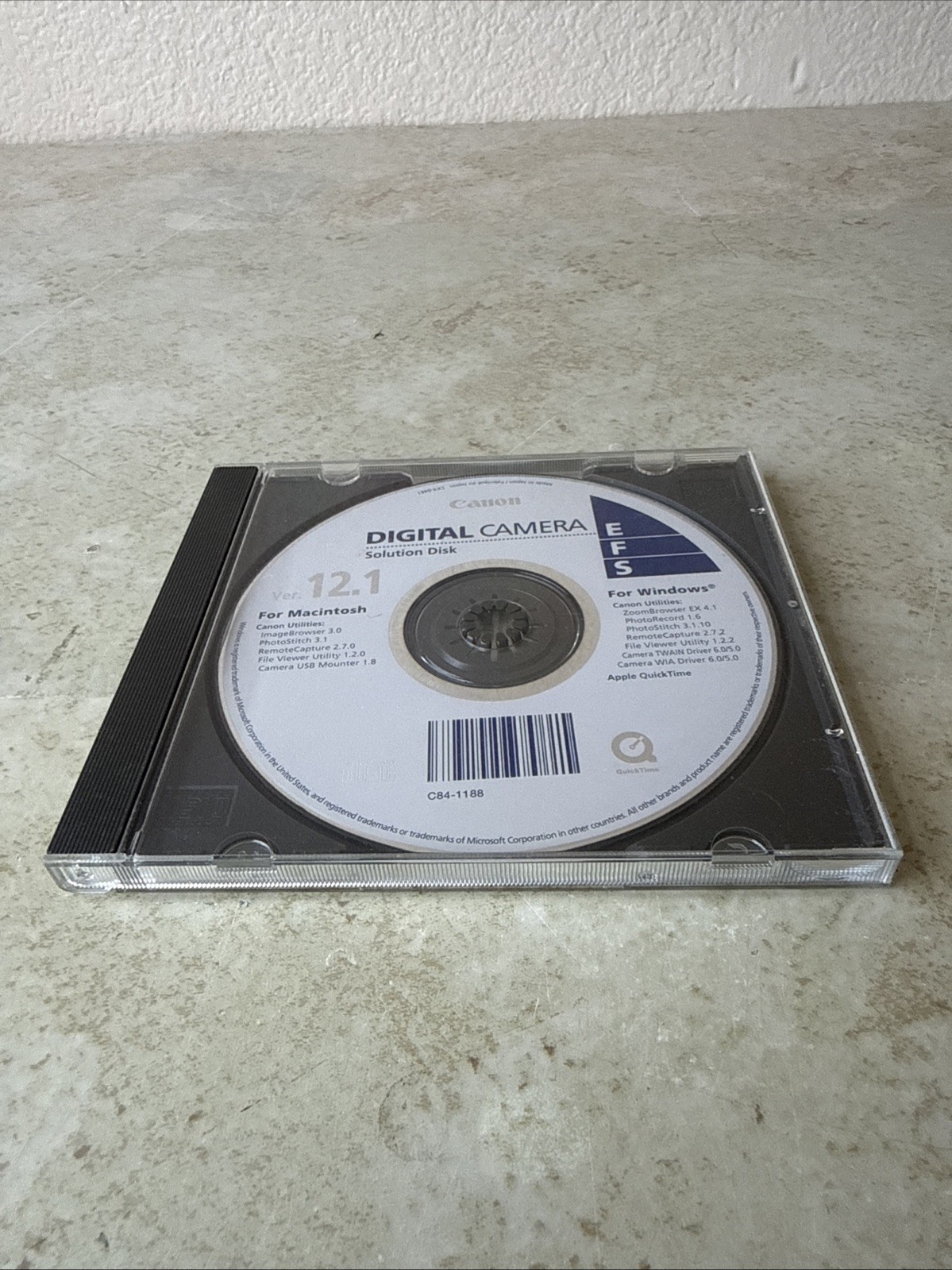 Canon Digital Camera Solution Disk Version 12.1 for Macintosh & Windows C84-1188