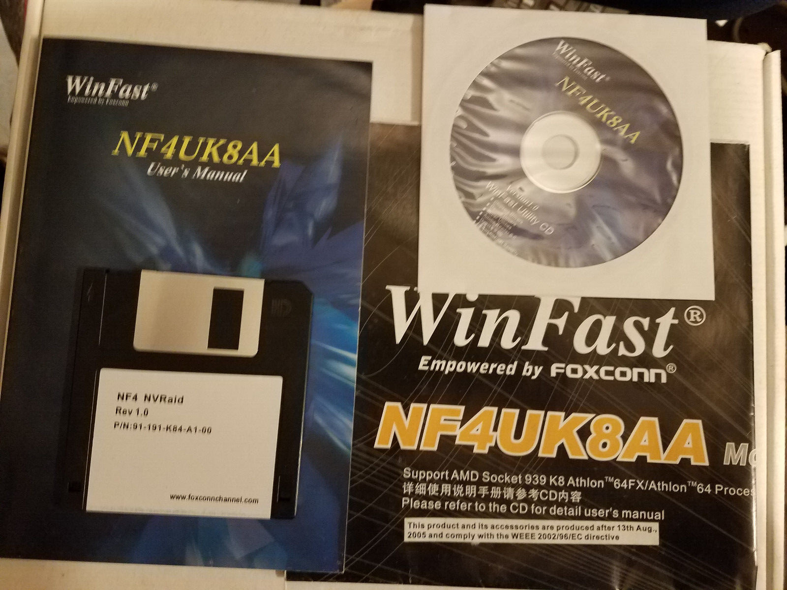 Foxconn WinFast NF4UK8AA Manual Drivers and Utilities CD/DVD