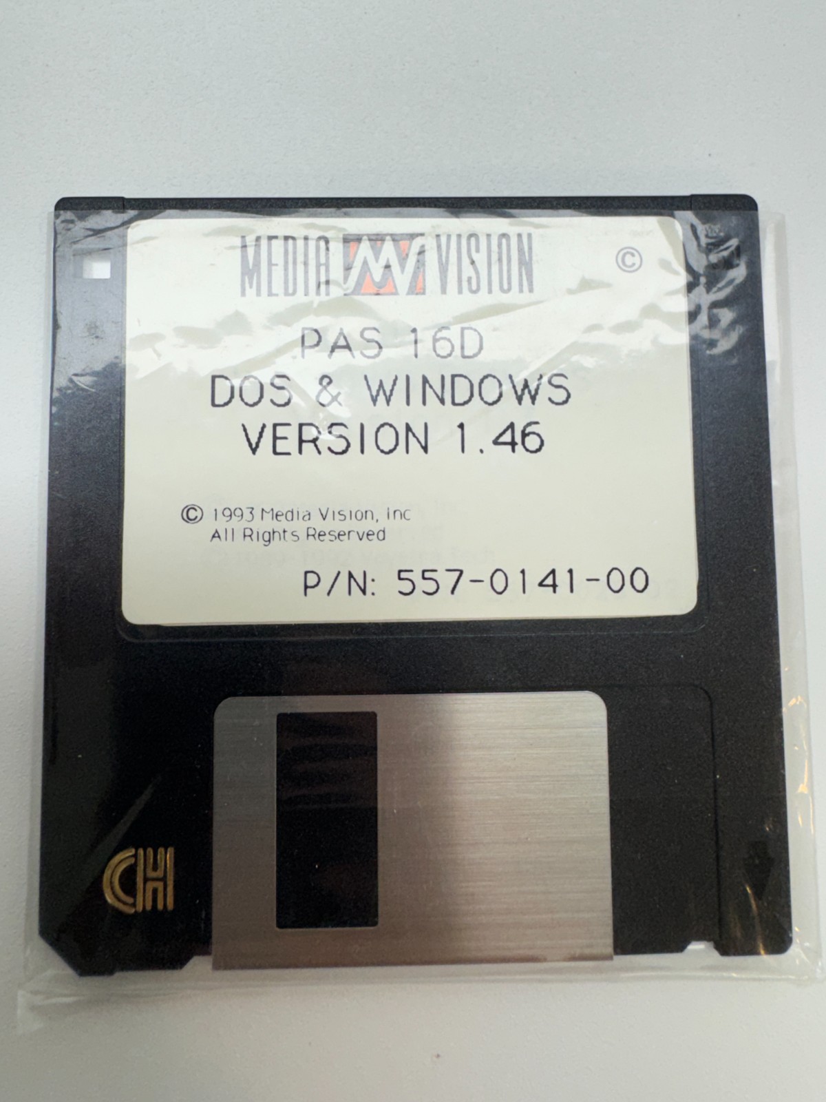Media Vision PAS 16D Pro AudioSpectrum DOS Windows Driver 3.5″ Floppy Disk