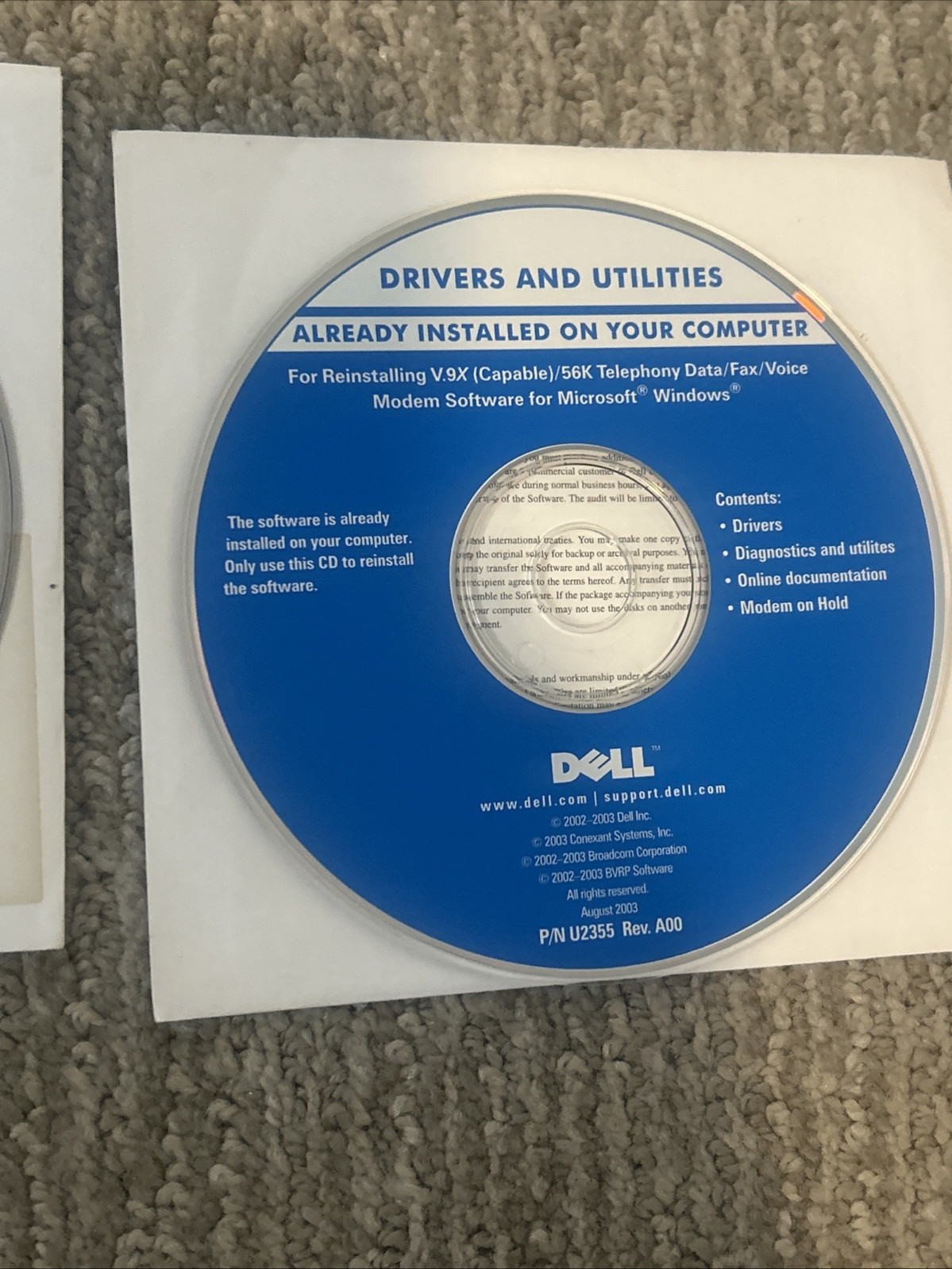 Dell Drivers & Applications CD Set For Windows XP Operating System 6 CDs Total