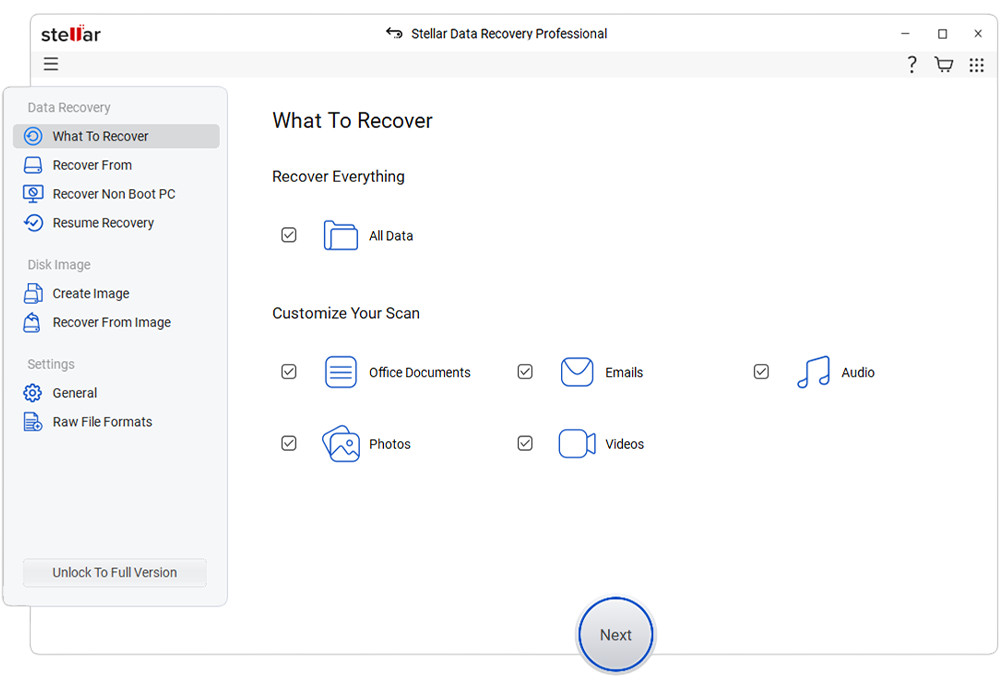 Stellar Data Recovery Professional for Windows | Email Delivery | Download