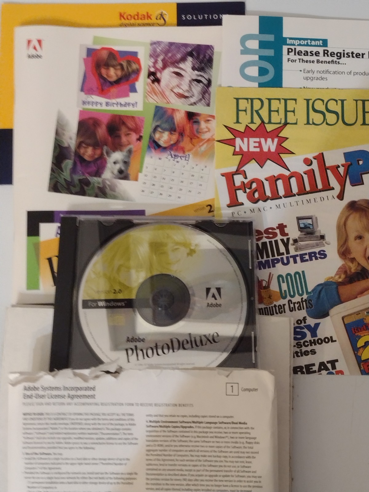 Adobe Photo Deluxe 2.0 For Windows CD-ROM . Vintage.