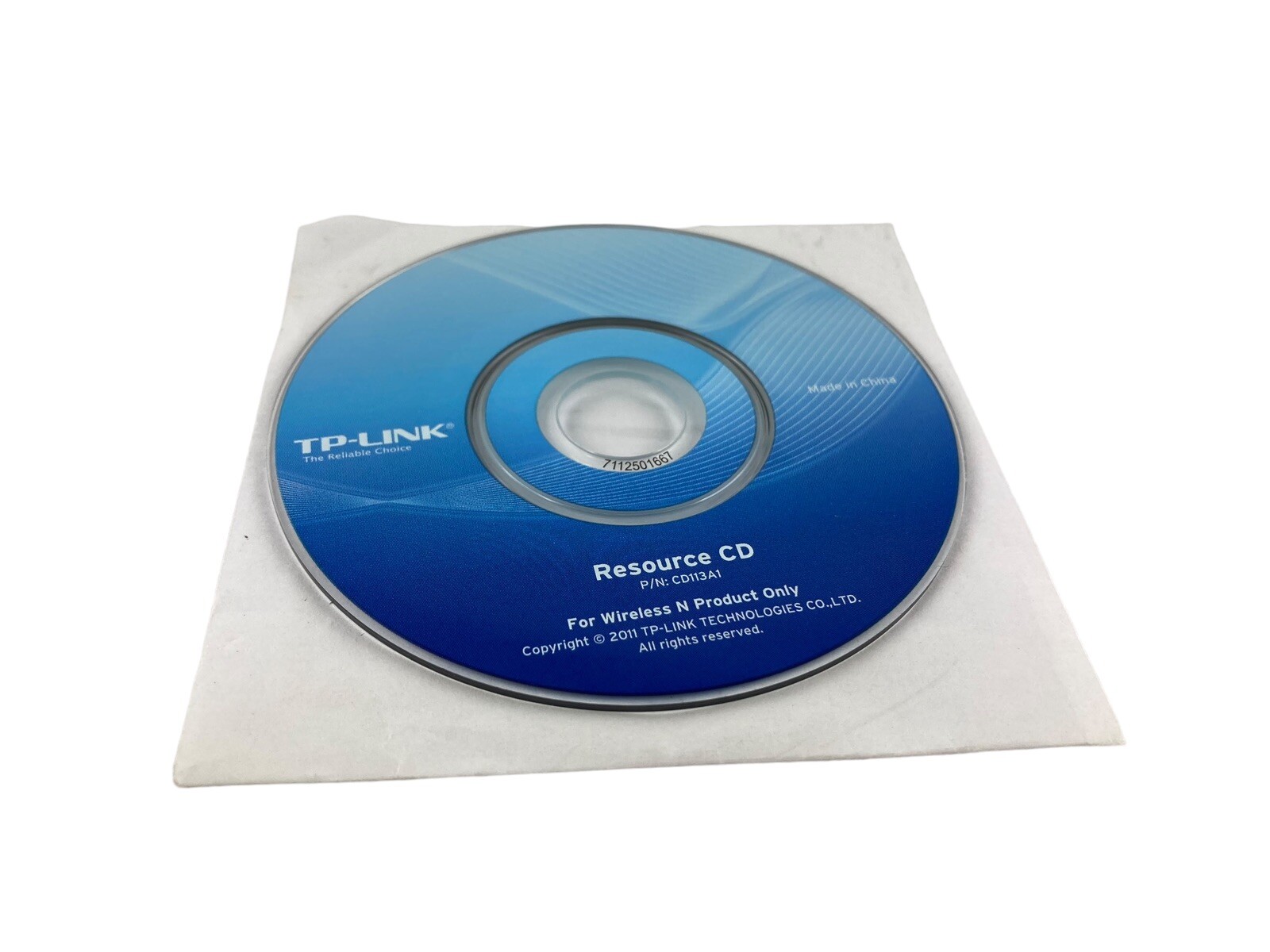 TP-LINK® The Reliable Choice Resource CD P/N: CD113A1 © 2011 Made in China