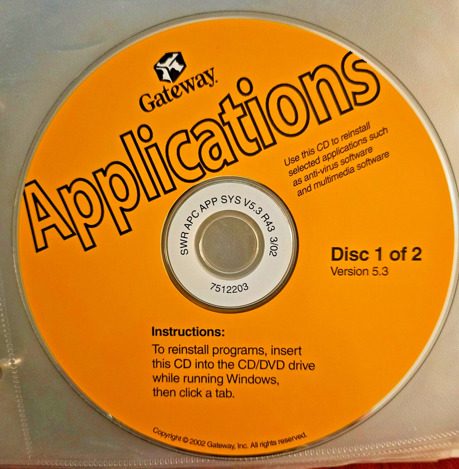 Gateway Restoration CDs with Manual – 9pc CD Disk Set Gateway Software